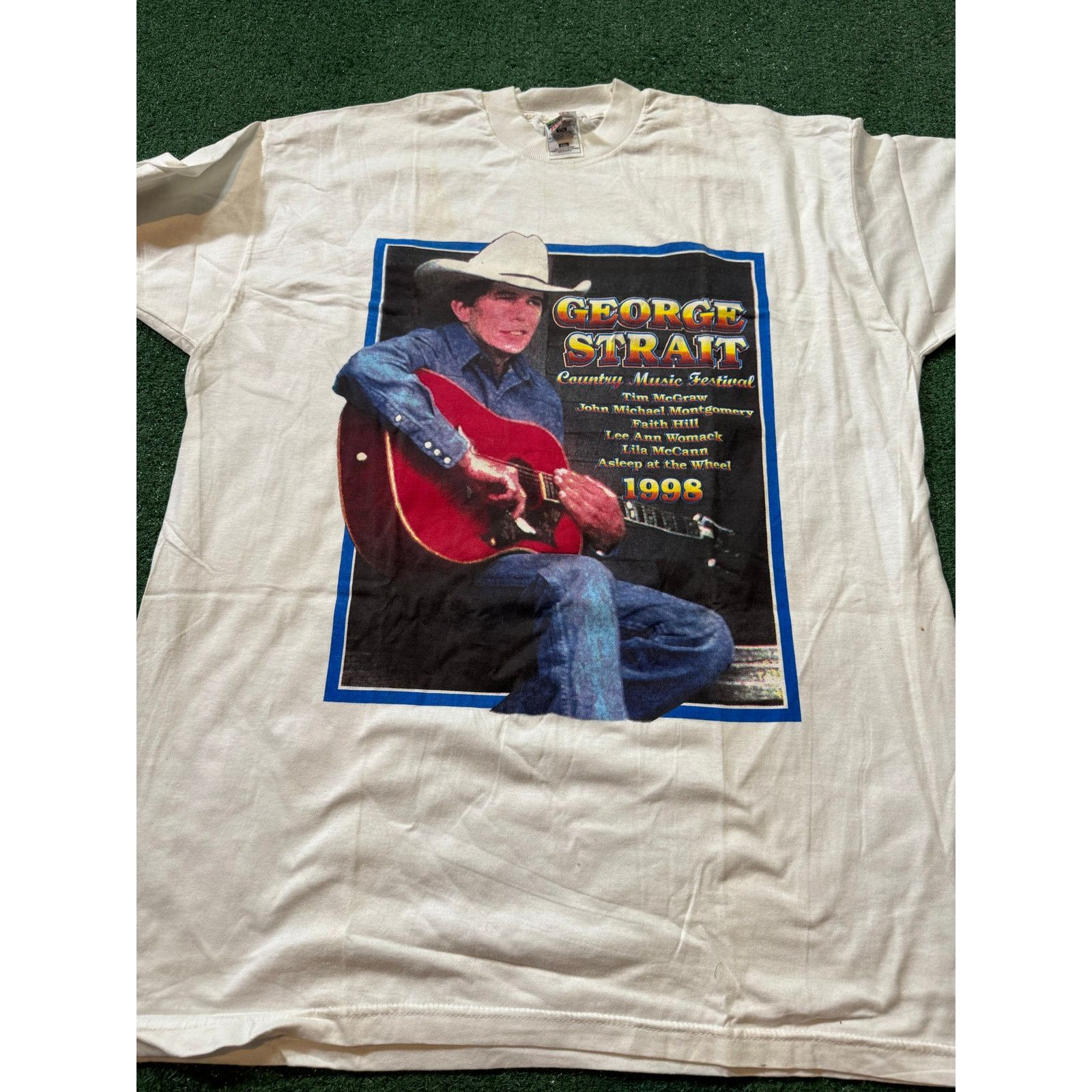 Other George Strait Tour Tee Size XL White Vintage 1998 Fest Size US XL / EU 56 / 4 - 1 Thumbnail