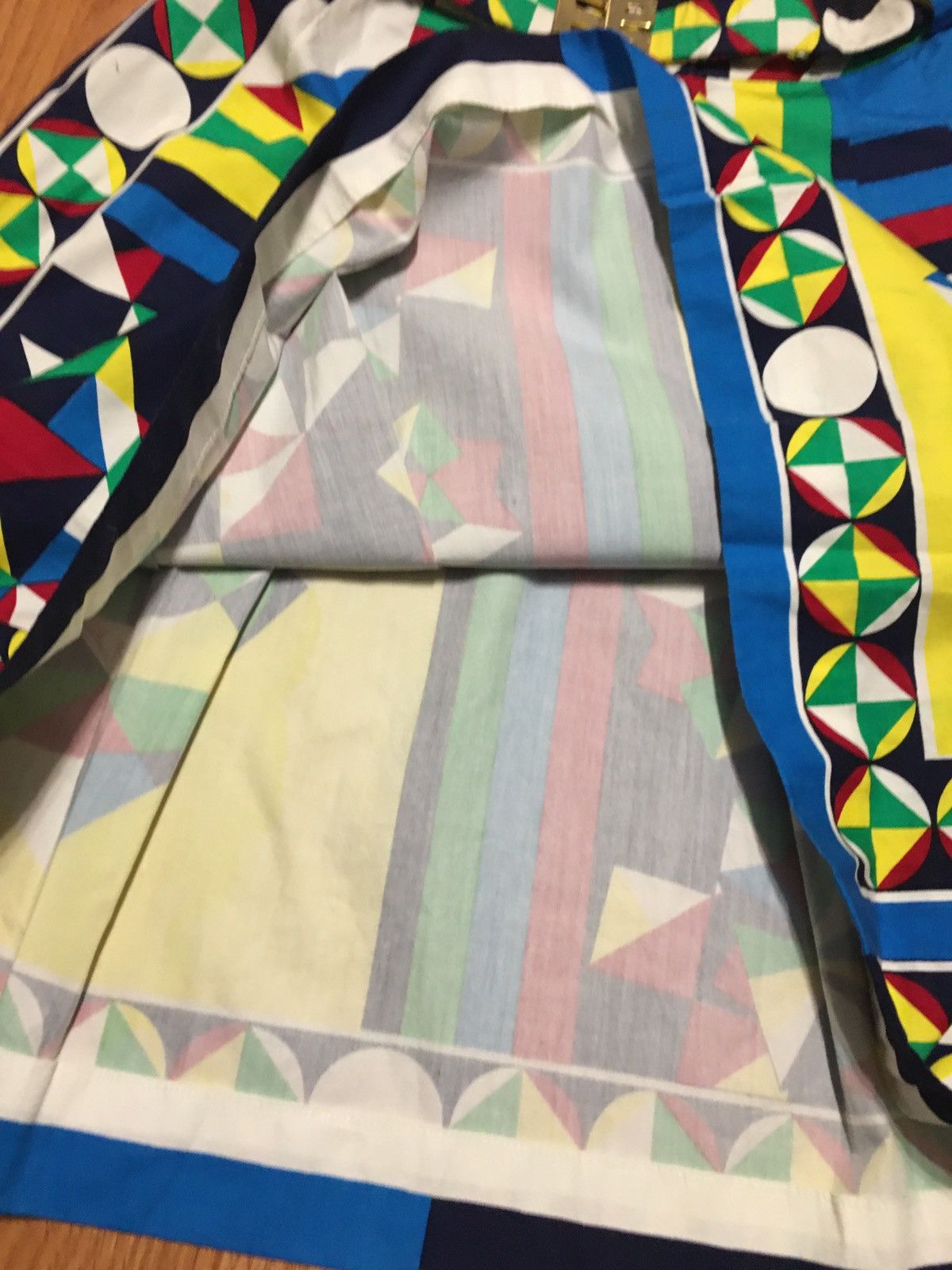 Vintage Emilia Bellini Vintage 70s Abstract Print Cotton Skirt EU 44 Size 30" / US 8 / IT 44 - 12 Thumbnail
