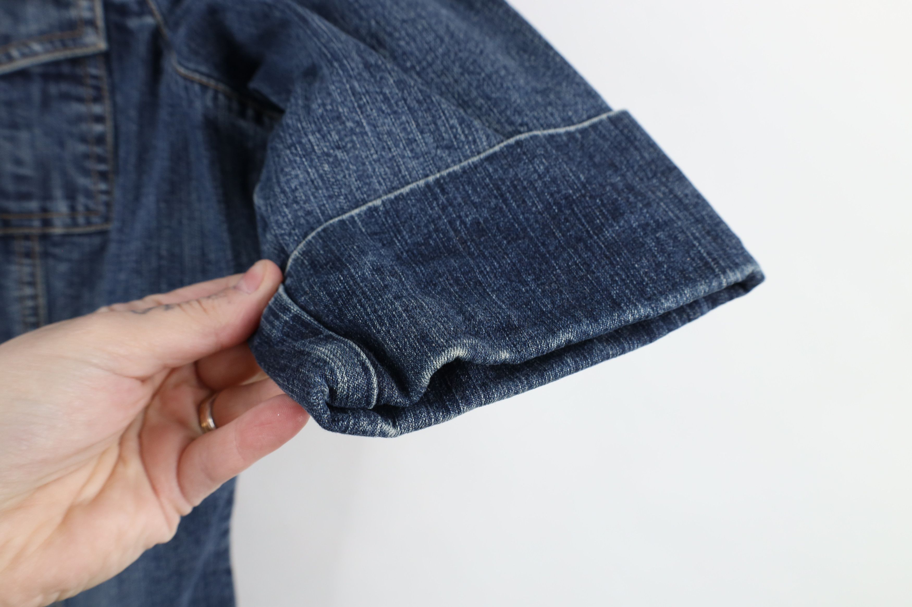 Guess × Vintage Vintage 90s Y2K Guess Flared Denim Jumpsuit Coveralls Size 28" / US 6 / IT 42 - 8 Thumbnail