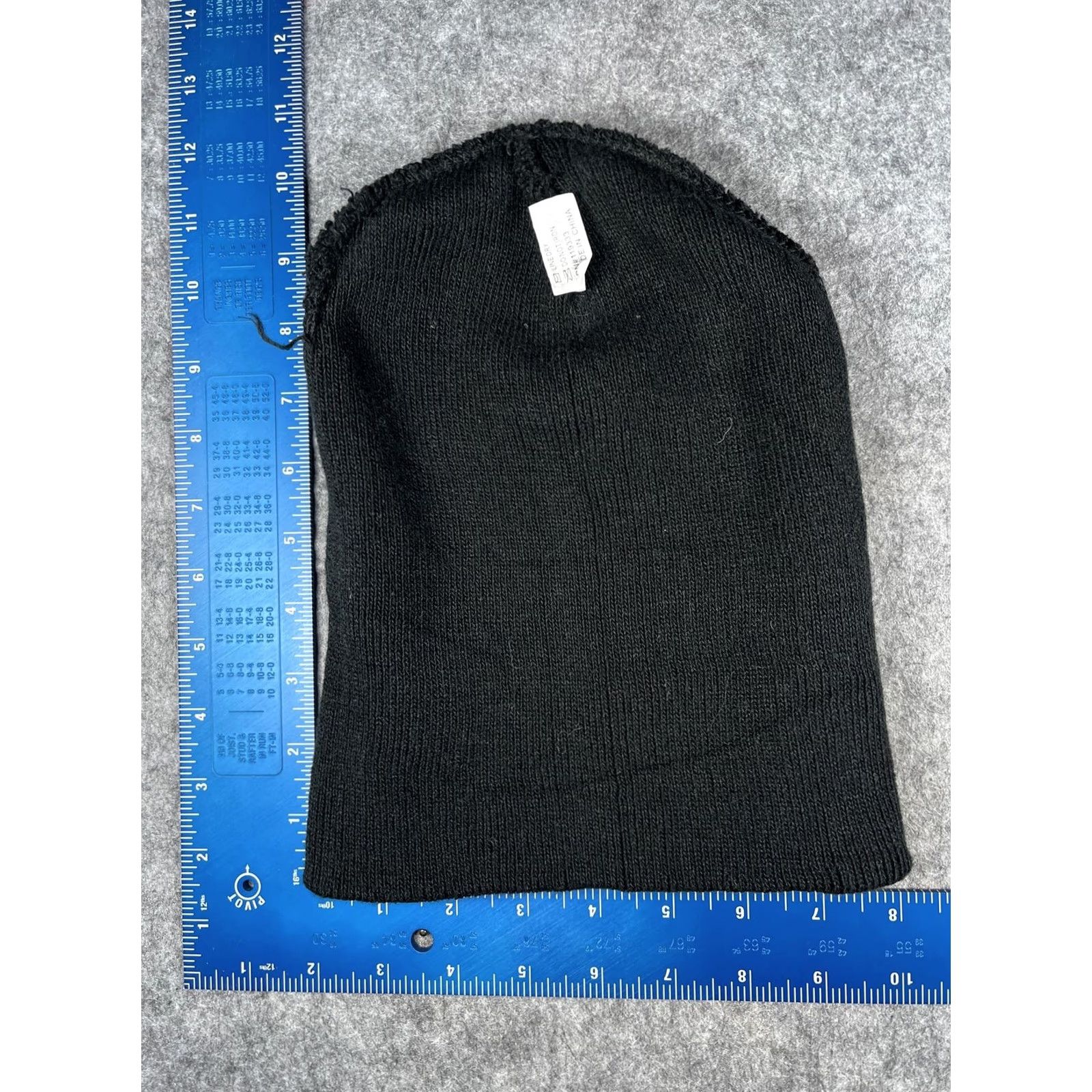 Vintage Knit Beanie Mens One Size Black Solid Soft Warm Stretch Casual Winter Hat Size ONE SIZE - 2 Thumbnail