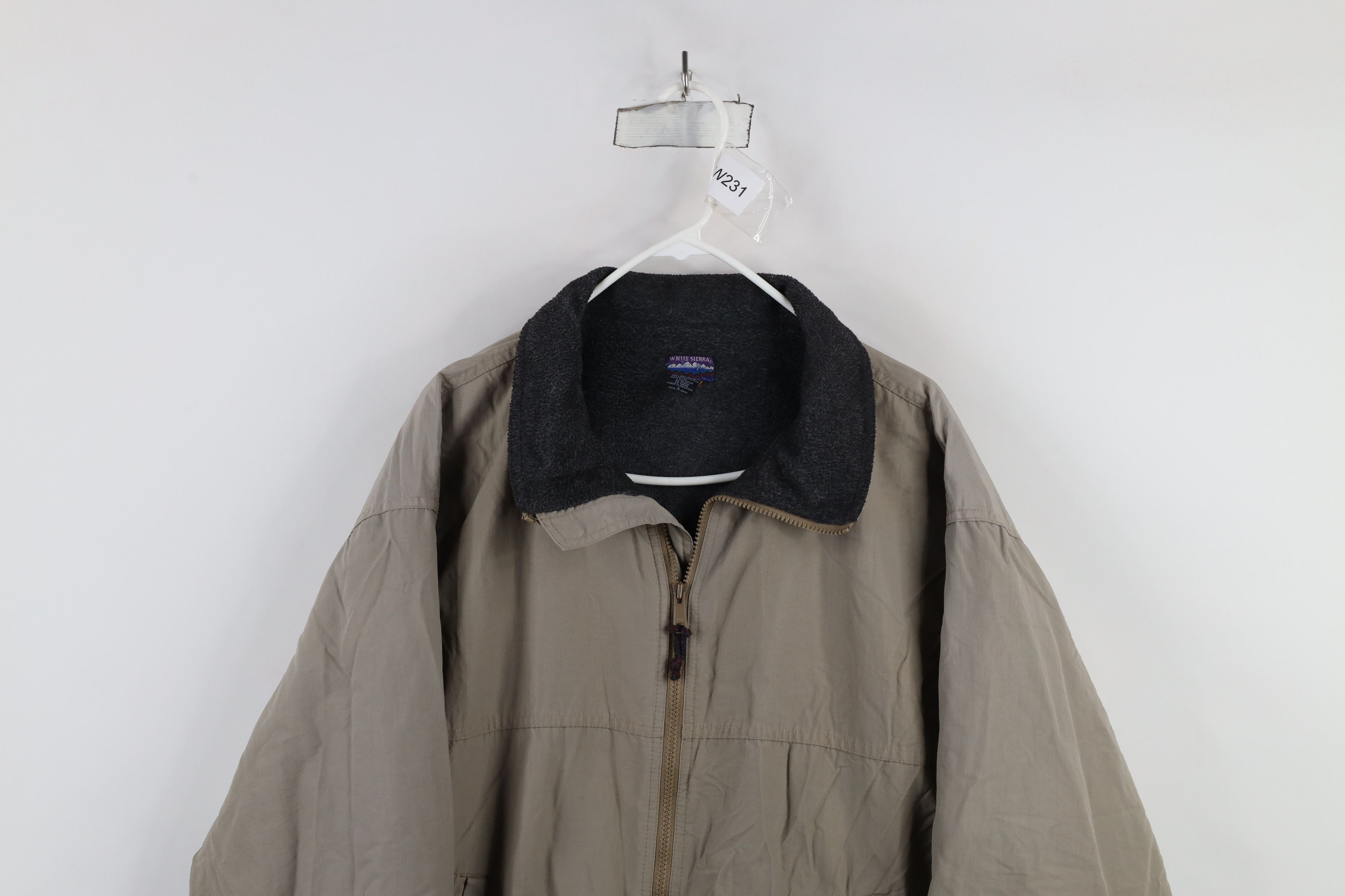 Vintage Vintage 90s Streetwear Lined Full Zip Bomber Jacket Beige Size US L / EU 52-54 / 3 - 2 Thumbnail