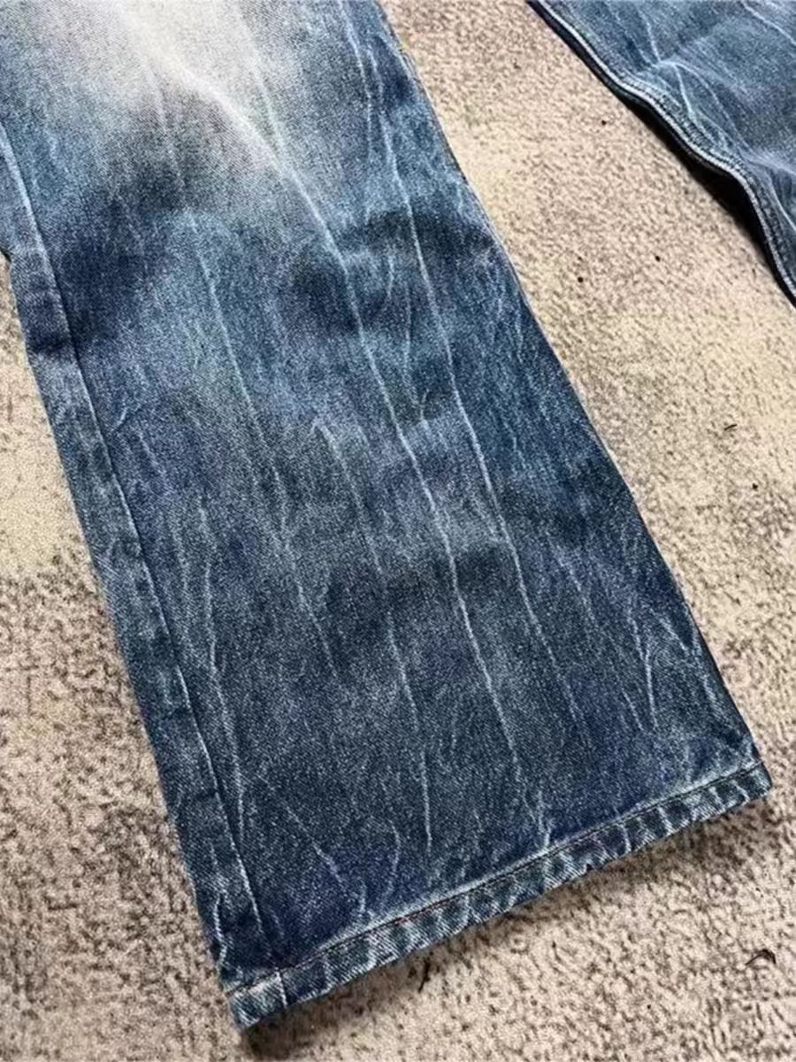 Japanese Brand × Jean Washed Street Aged Straight Leg Jeans Size US 34 / EU 50 - 3 Thumbnail