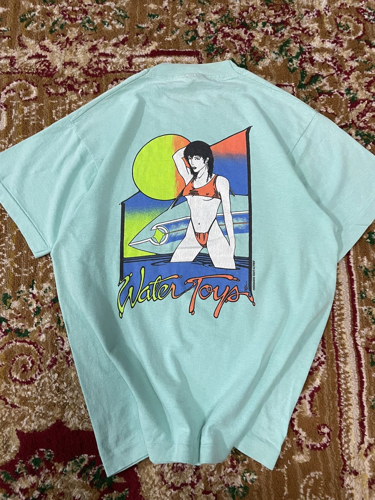 Fruit Of The Loom Vintage 80s Hawaii Rays Sexy Girl Size US M / EU 48-50 / 2 - 8 Thumbnail