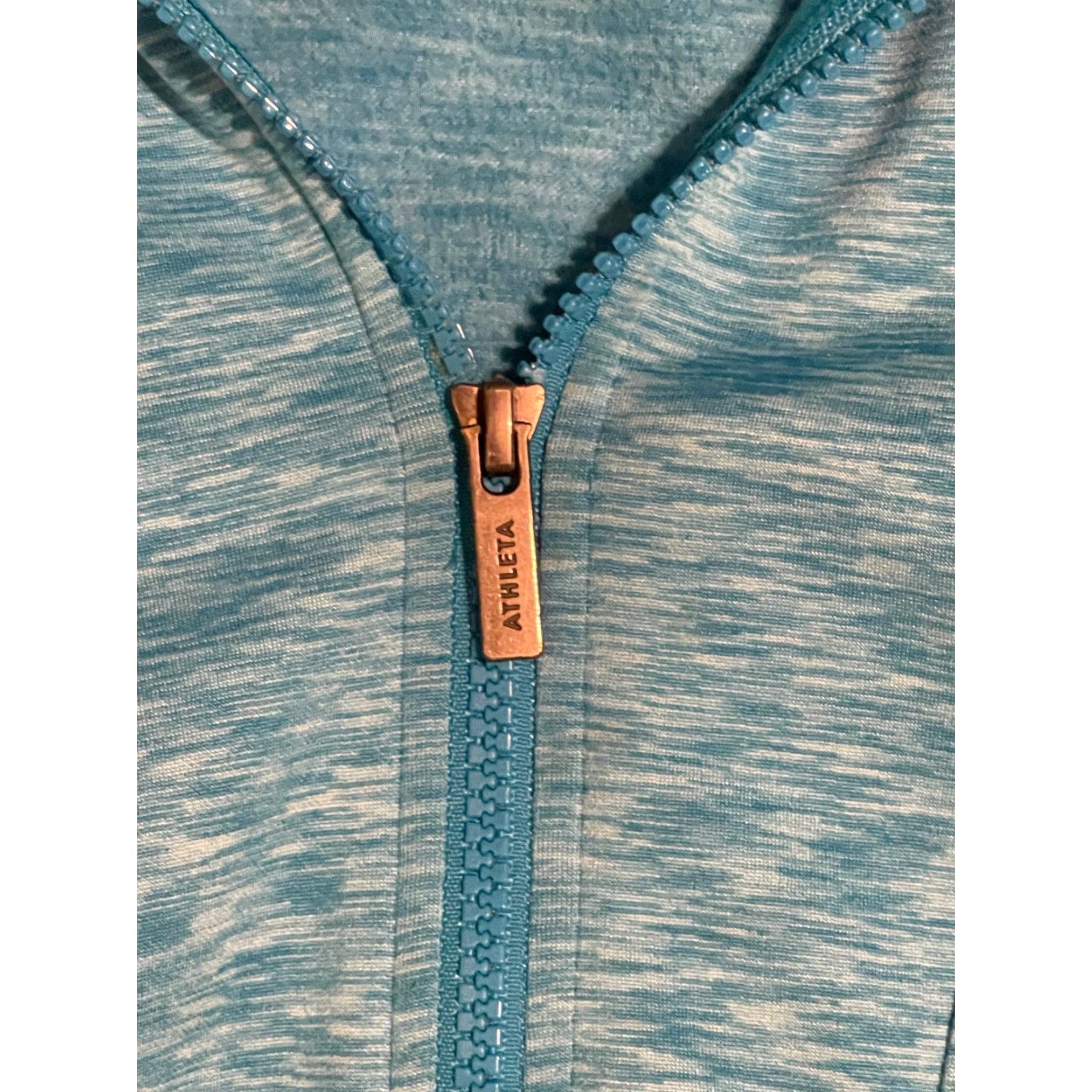 Athleta Athleta Jacket Hoodie Wom﻿en S Light Blue Thumbholes Kangaroo Pouch Sleeve Pocket Full Zip 1/2 Zip Size S / US 4 / IT 40 - 2 Thumbnail