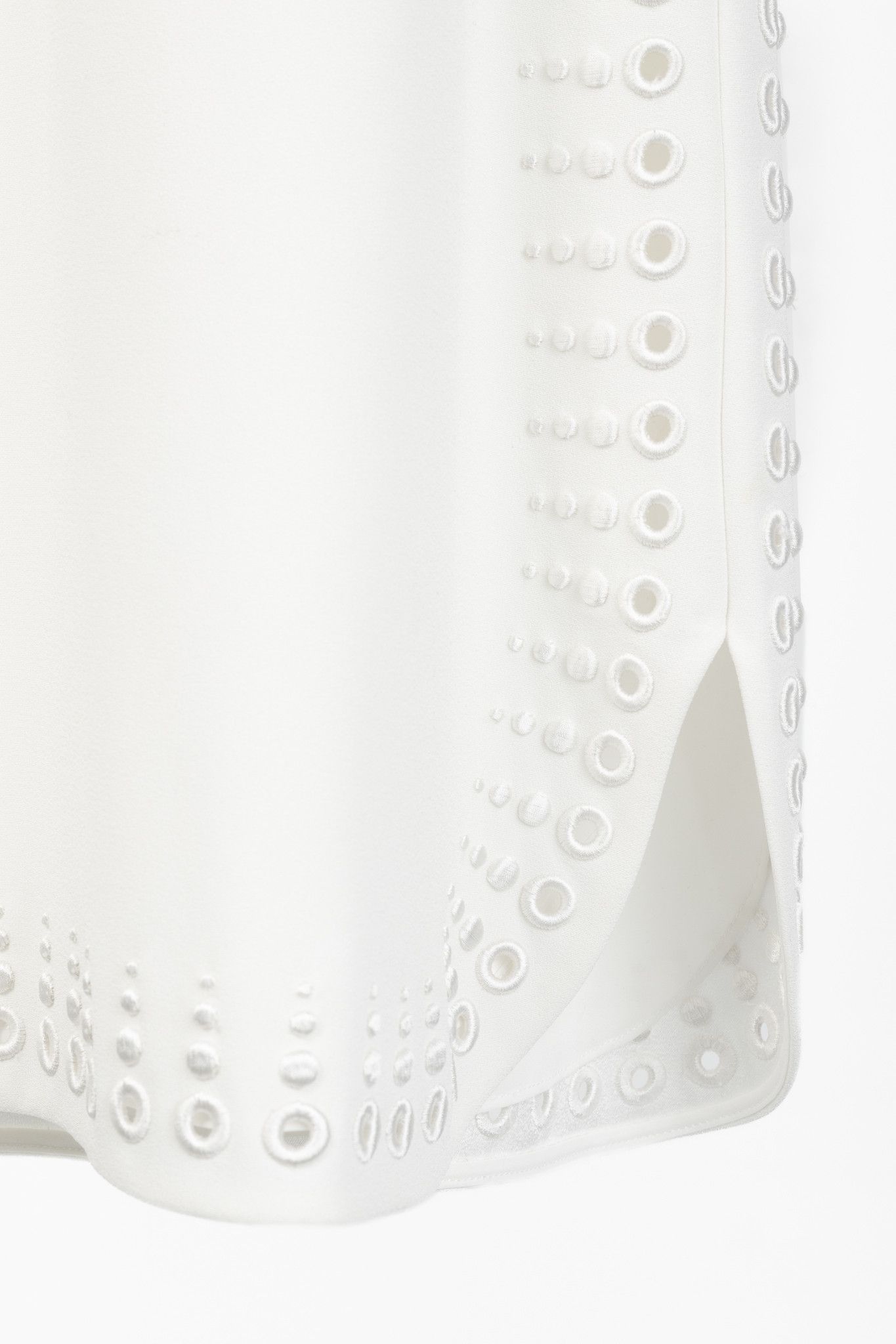 Derek Lam 10 Crosby Derek Lam 10 Crosby White Crepe Grommet Laces Mini Dress Size M / US 6-8 / IT 42-44 - 8 Thumbnail