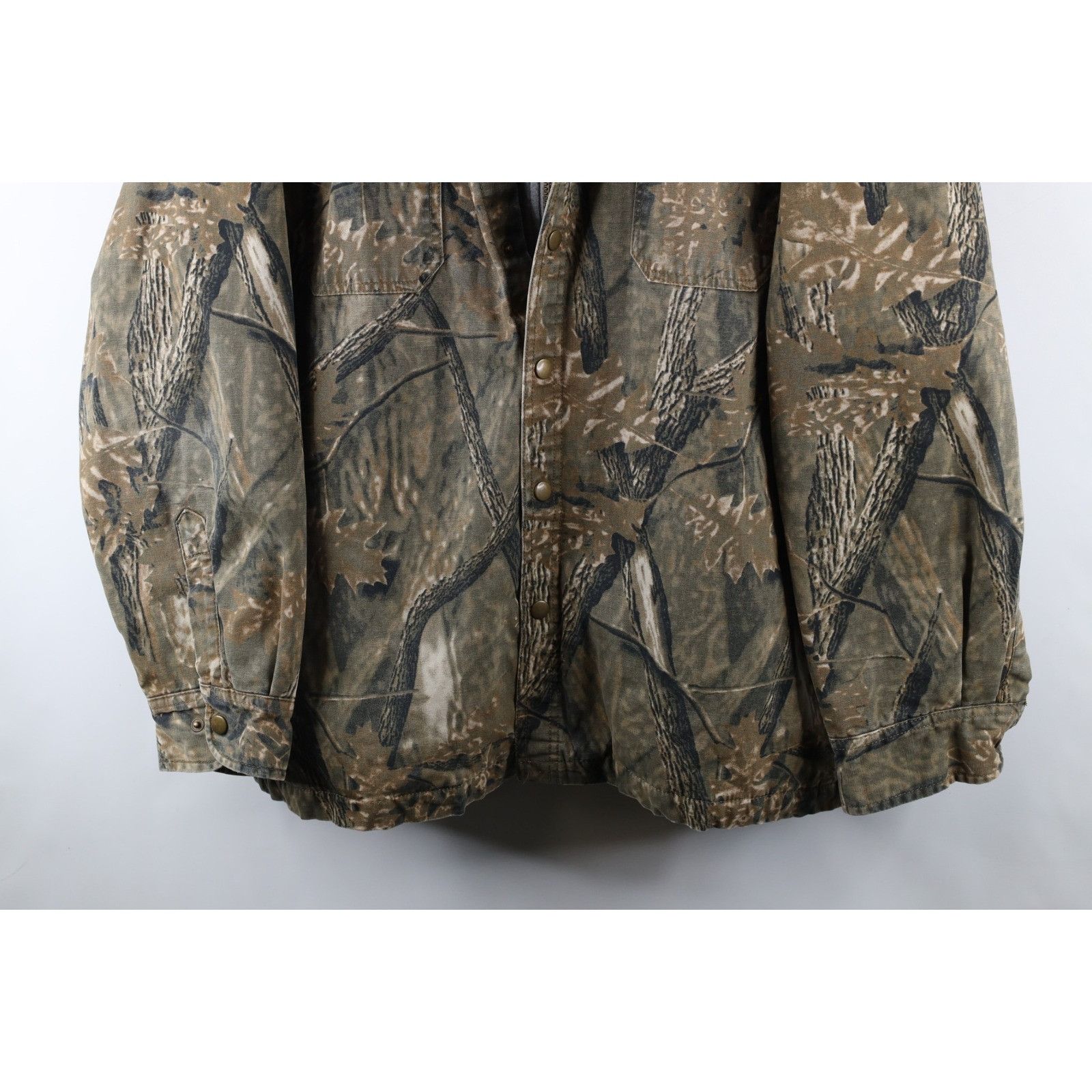 Vintage Vintage 90s Streetwear Faded Camouflage Hoodie Shirt Jacket Size US XL / EU 56 / 4 - 3 Thumbnail