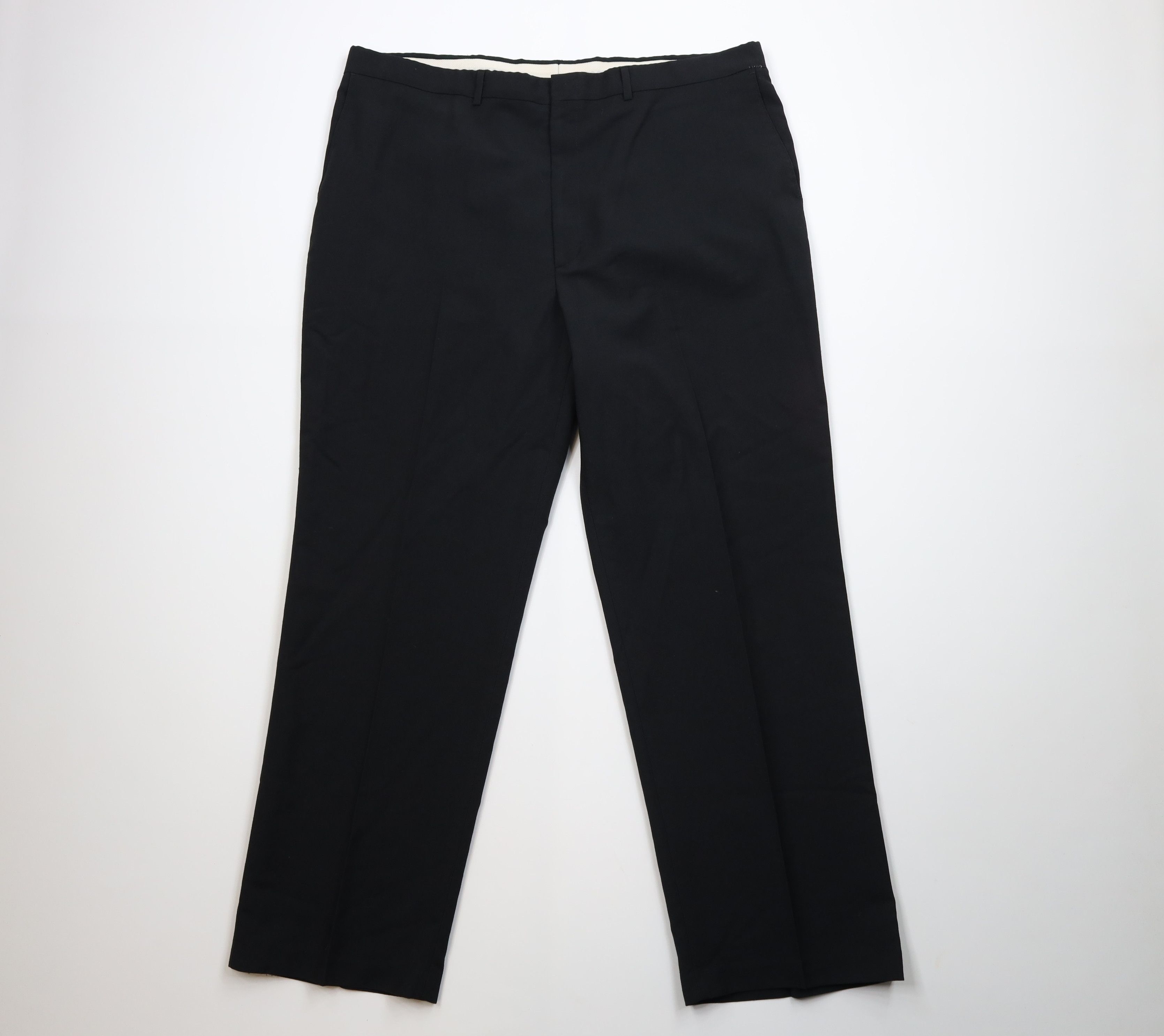 Vintage Vintage 90s Streetwear Flared Wide Leg Chino Pants Black Size US 42 / EU 58 - 1 Thumbnail