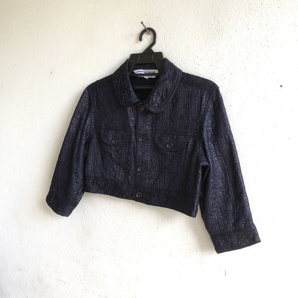Comme des Garcons COMME des GARCONS Cropped Textured Jacket Size S / US 4 / IT 40 - 3 Thumbnail