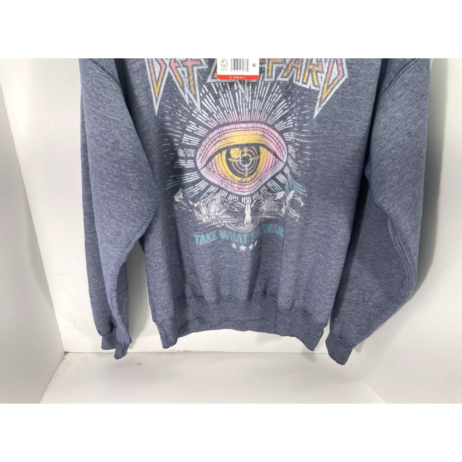 Vintage Def Leppard Sweatshirt Women XS Gray Long Sleeve Take What You Want Pullover Shirt Size XS / US 0-2 / IT 36-38 - 3 Thumbnail