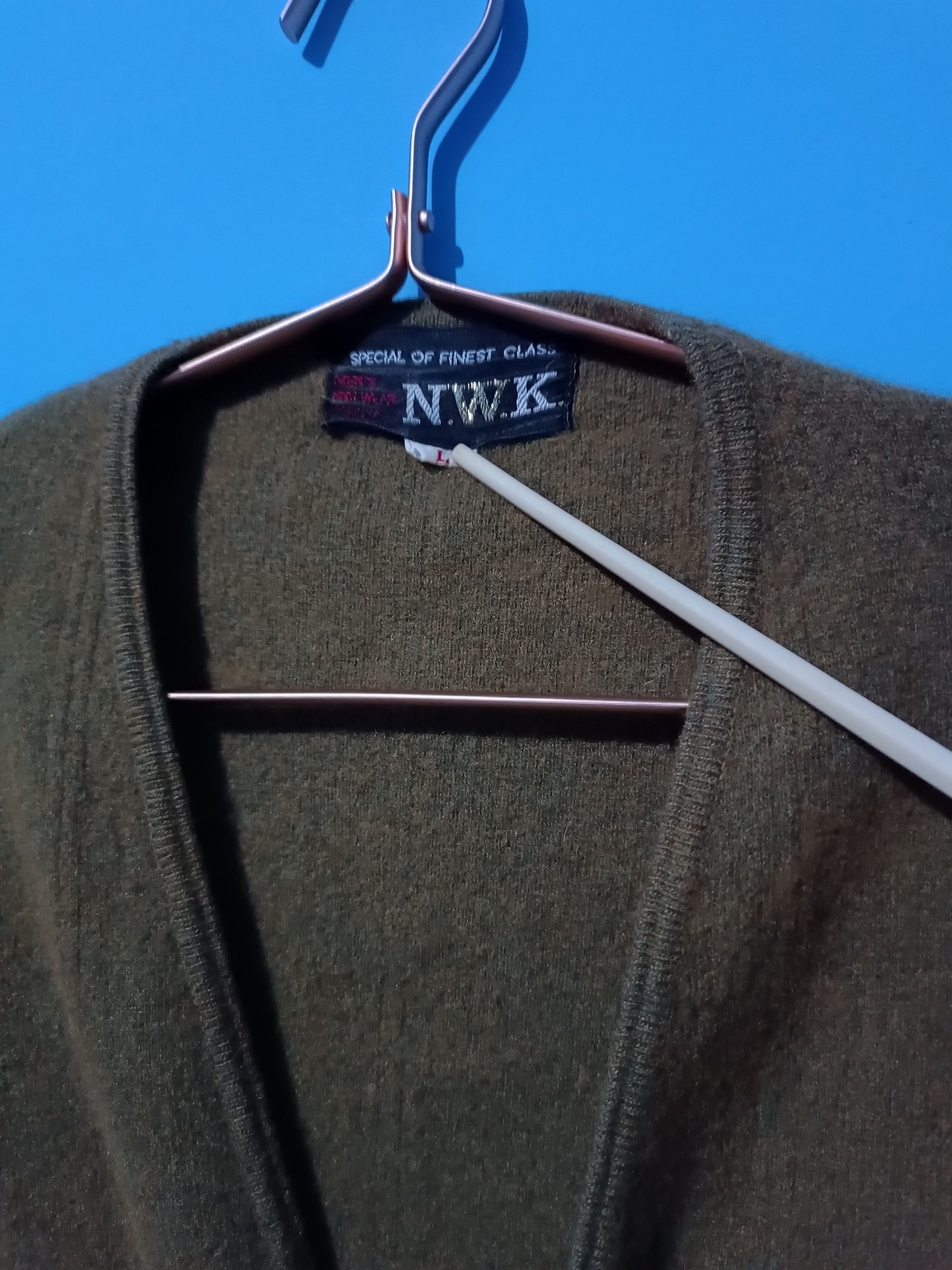 Japanese Brand N.W.K MEN'S KNITWEAR NAGOYA CARDIGAN SWEATER Size US L / EU 52-54 / 3 - 3 Thumbnail