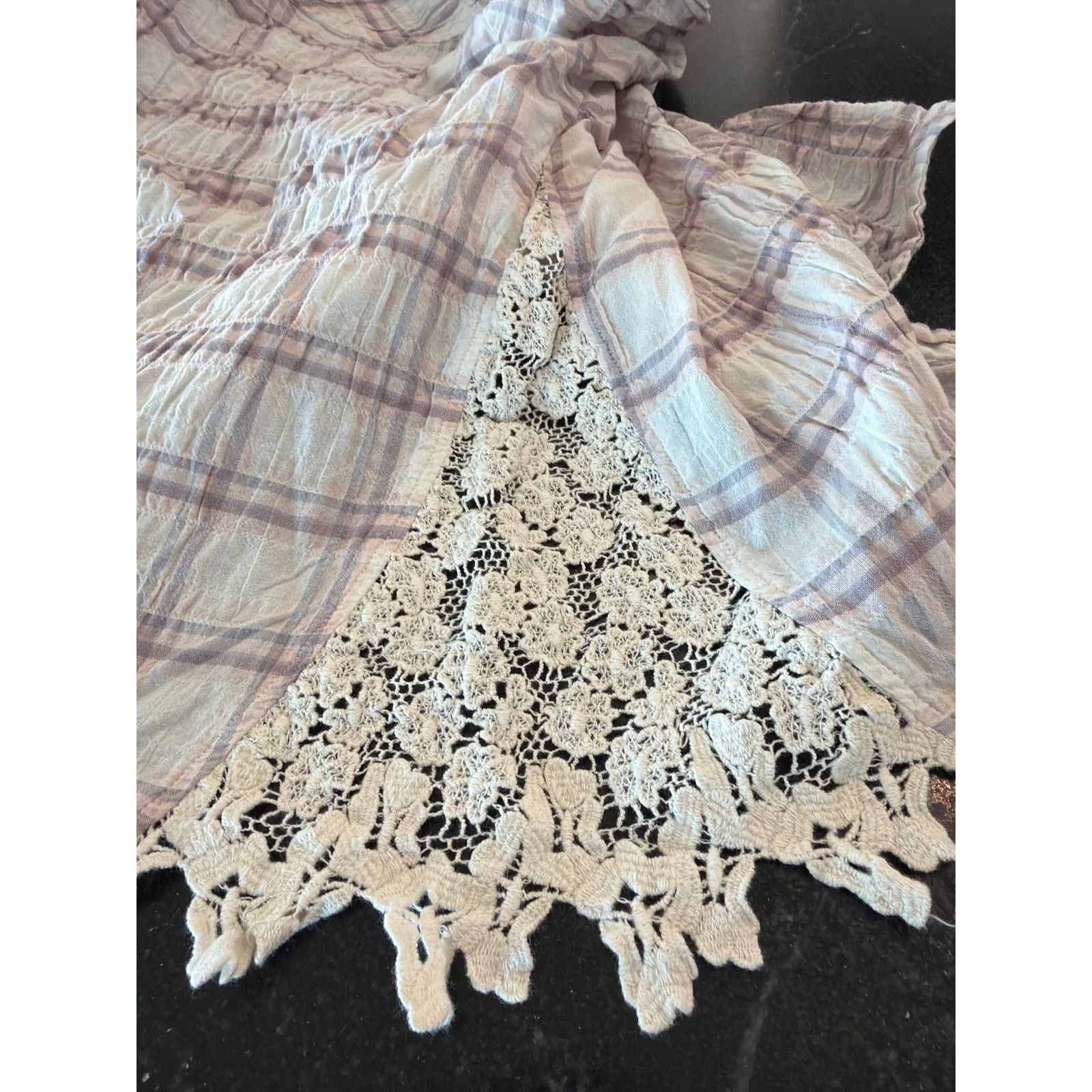Other Shyanne Crinkle plaid and lace western button up LG Size L / US 10 / IT 46 - 8 Thumbnail