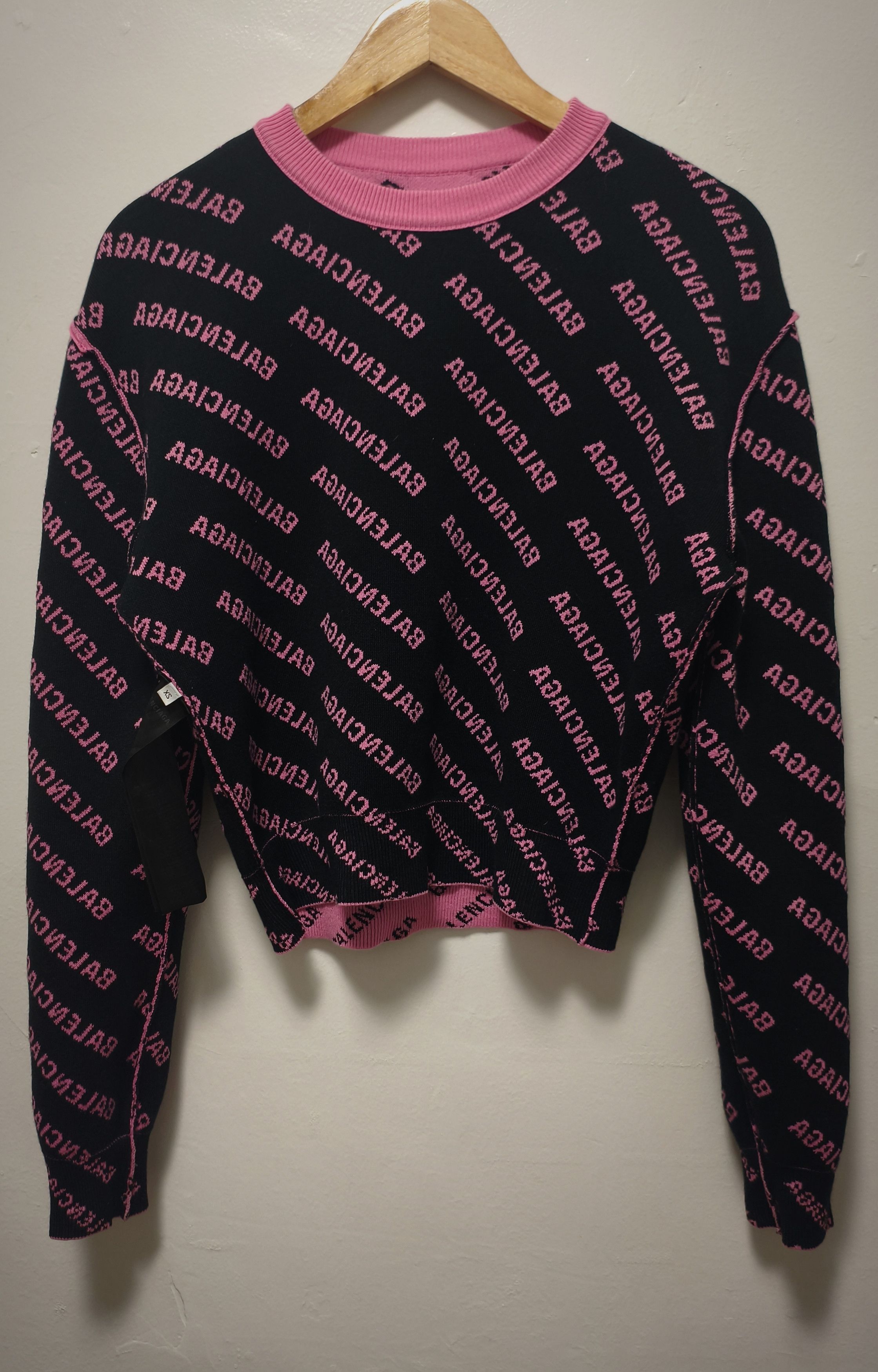 Balenciaga Balenciaga SS22 Pink Logo Sweater Size M / US 6-8 / IT 42-44 - 4 Thumbnail