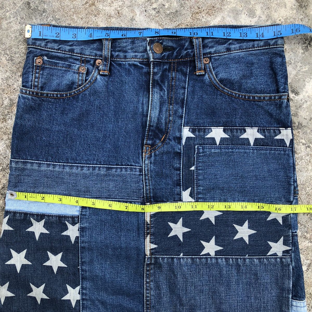 Beauty Beast × Hysteric Glamour × Japanese Brand 90s Hysteric Glamour Patchwork Long Skirt Denim Archive Size 30" / US 8 / IT 44 - 8 Thumbnail