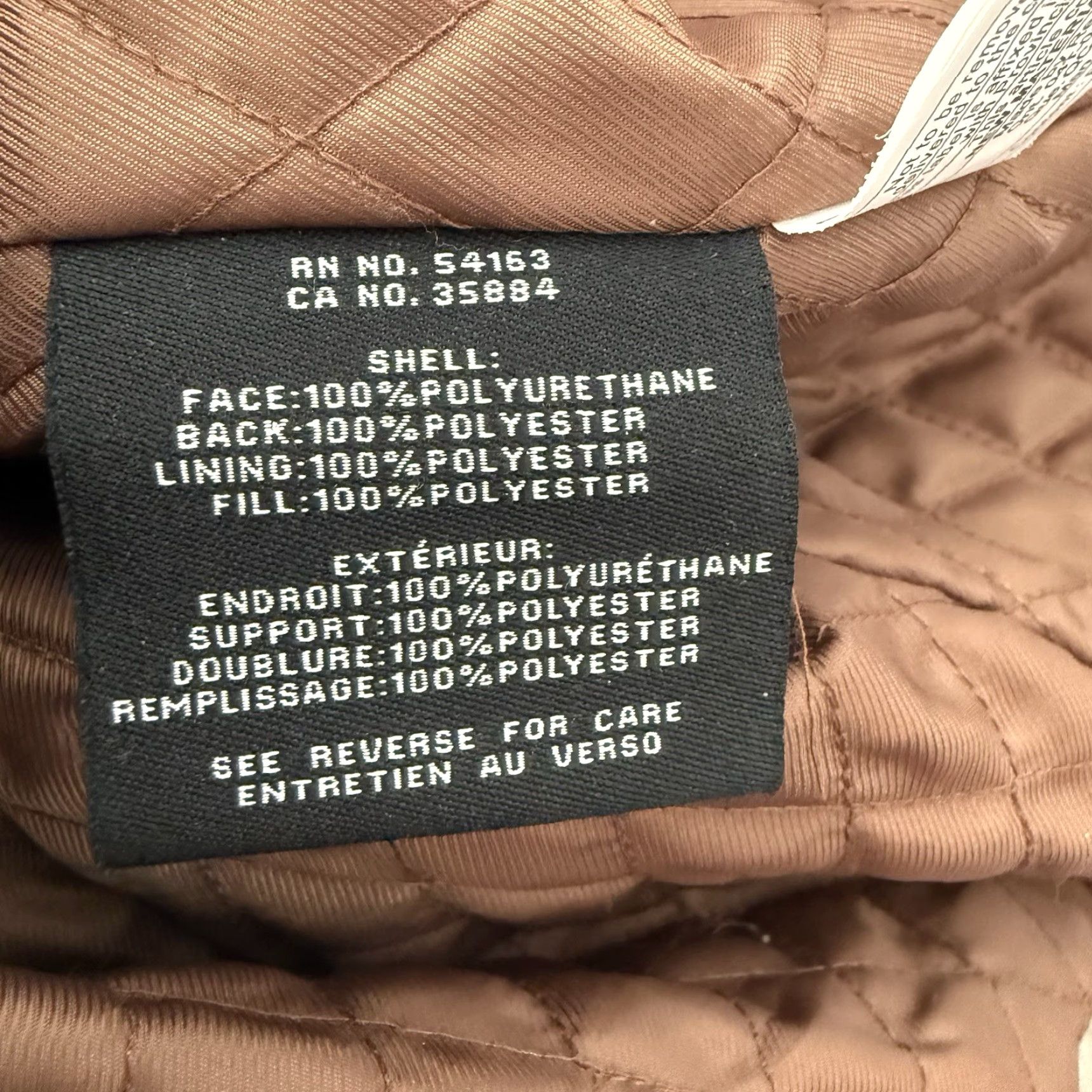 Cole Haan VINTAGE Cole Haan Vegan Leather Jacket Womens Plus 2X Wing Collar Gold Zip Brown Modern Classic 90s? Size XXL / US 16-18 / IT 52-54 - 4 Thumbnail