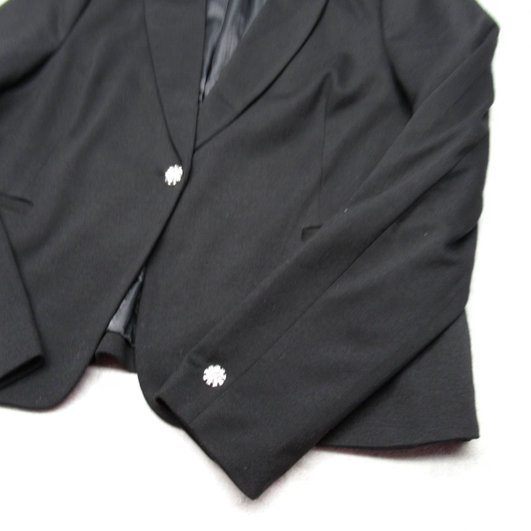 Vintage Autres Filles Blazer Womens XL Black Single Rhinestone Button Lined Ventless NEW Size XL / US 12-14 / IT 48-50 - 7 Thumbnail
