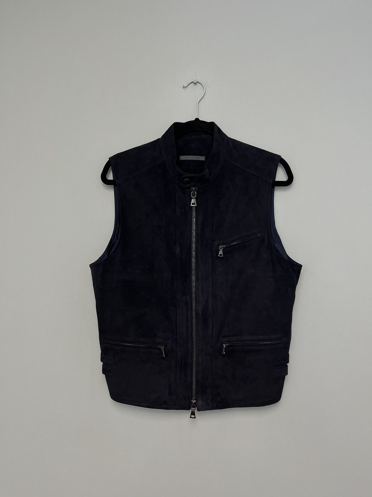 John Varvatos Goat suede Biker Moto vest. 48 Size US M / EU 48-50 / 2 - 8 Thumbnail