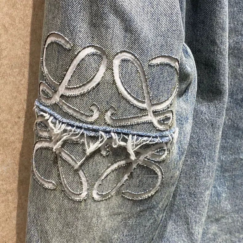 Loewe Loewe Light Blue Embroidered Logo Denim Shirt Jacket Size M / US 6-8 / IT 42-44 - 5 Thumbnail