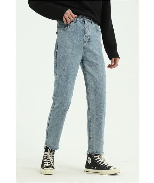 Anime × Japanese Brand × Jean Light Blue Retro Loose Straight Cropped Jeans Size US 32 / EU 48 - 3 Thumbnail