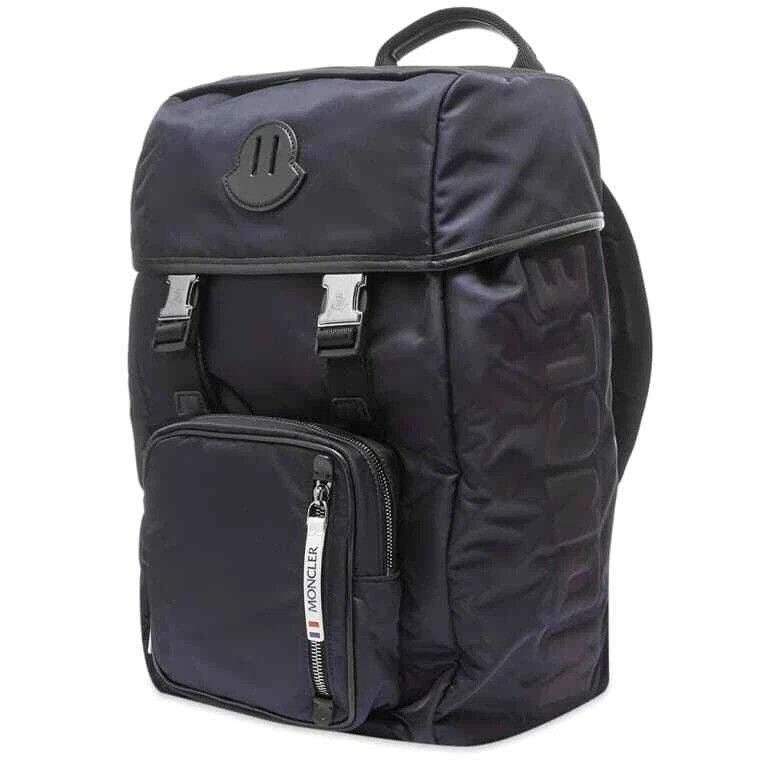 Moncler Chute Patch Logo Backpack Navy Blue + Bag