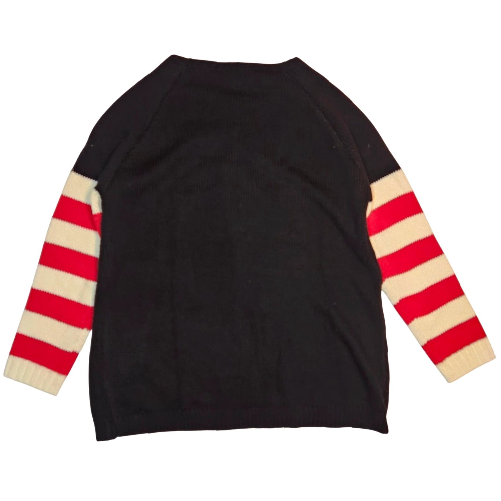 Vintage Andante USA Star Knit Sweater Womens L Black Sleeve 4th of July Y2K Stripe Star Pullover Knit Size L / US 10 / IT 46 - 3 Thumbnail