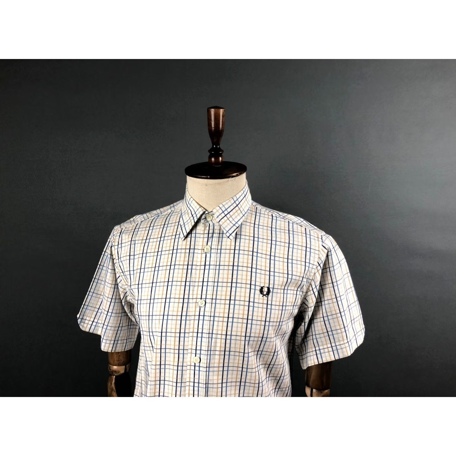 Fred Perry Fred Perry Men's Shirt Ivory Cotton Check Short Sleeve M Size US M / EU 48-50 / 2 - 5 Thumbnail