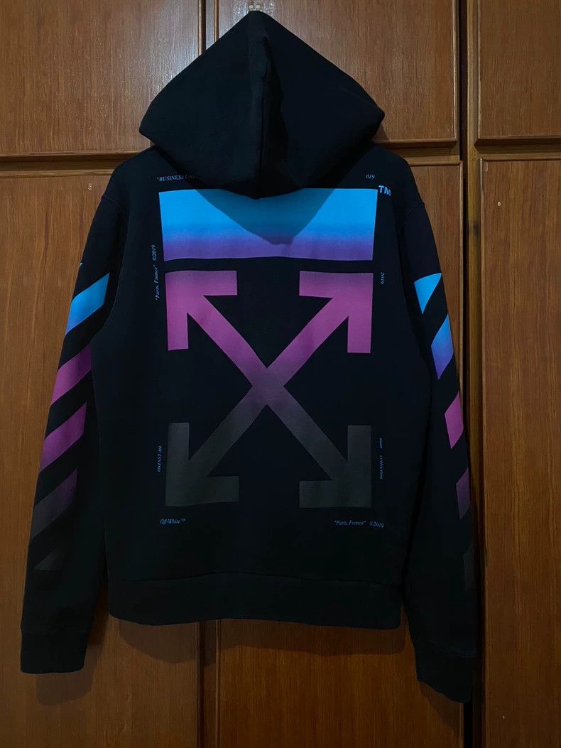 Balenciaga Off-White Rainbow Gradient Zip Hoodie Size US L / EU 52-54 / 3 - 1 Thumbnail