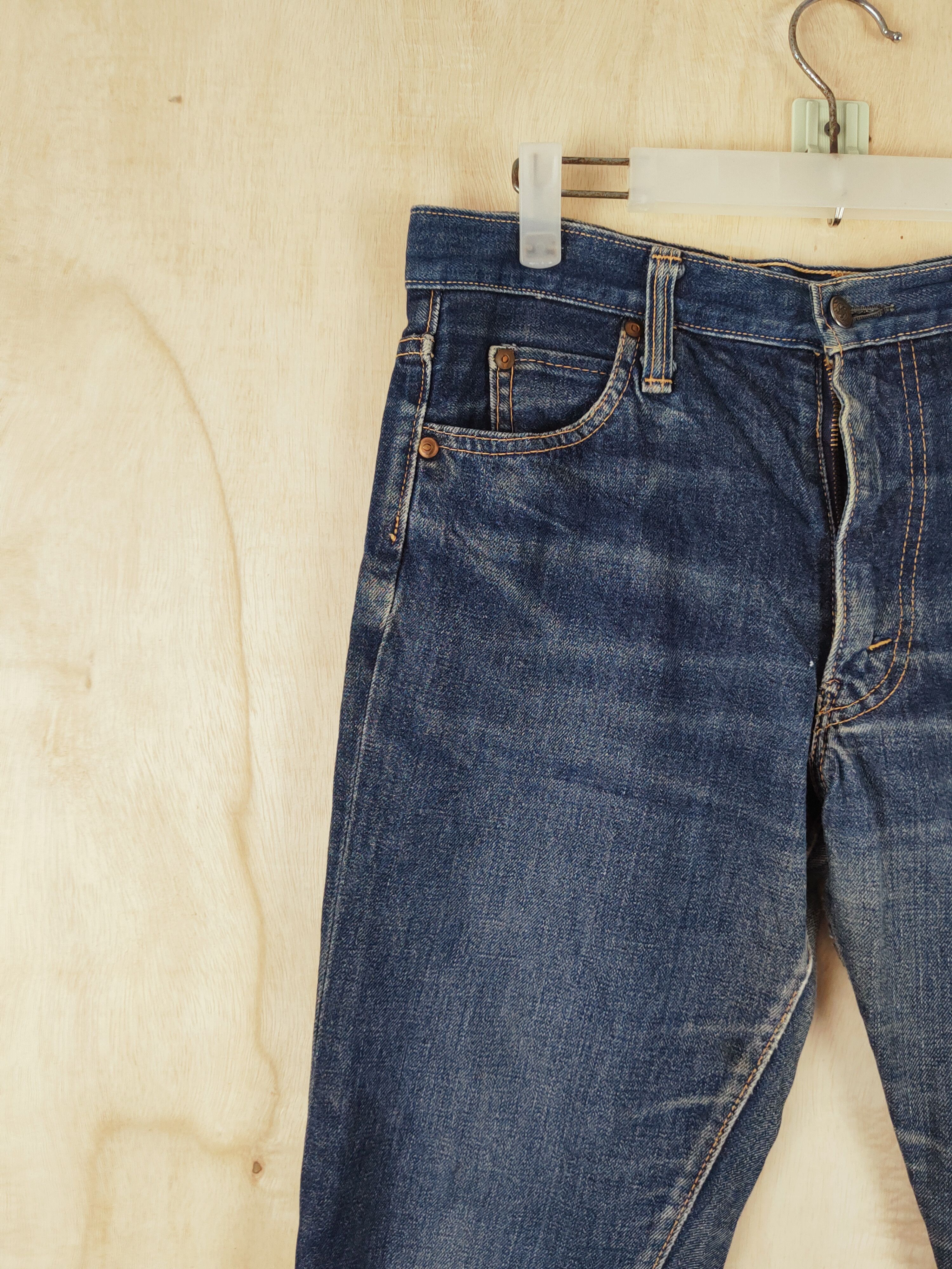 Vintage Bobson vintage Dark Blue Distressed Ripped Jeans #S2675 Size US 33 - 3 Thumbnail
