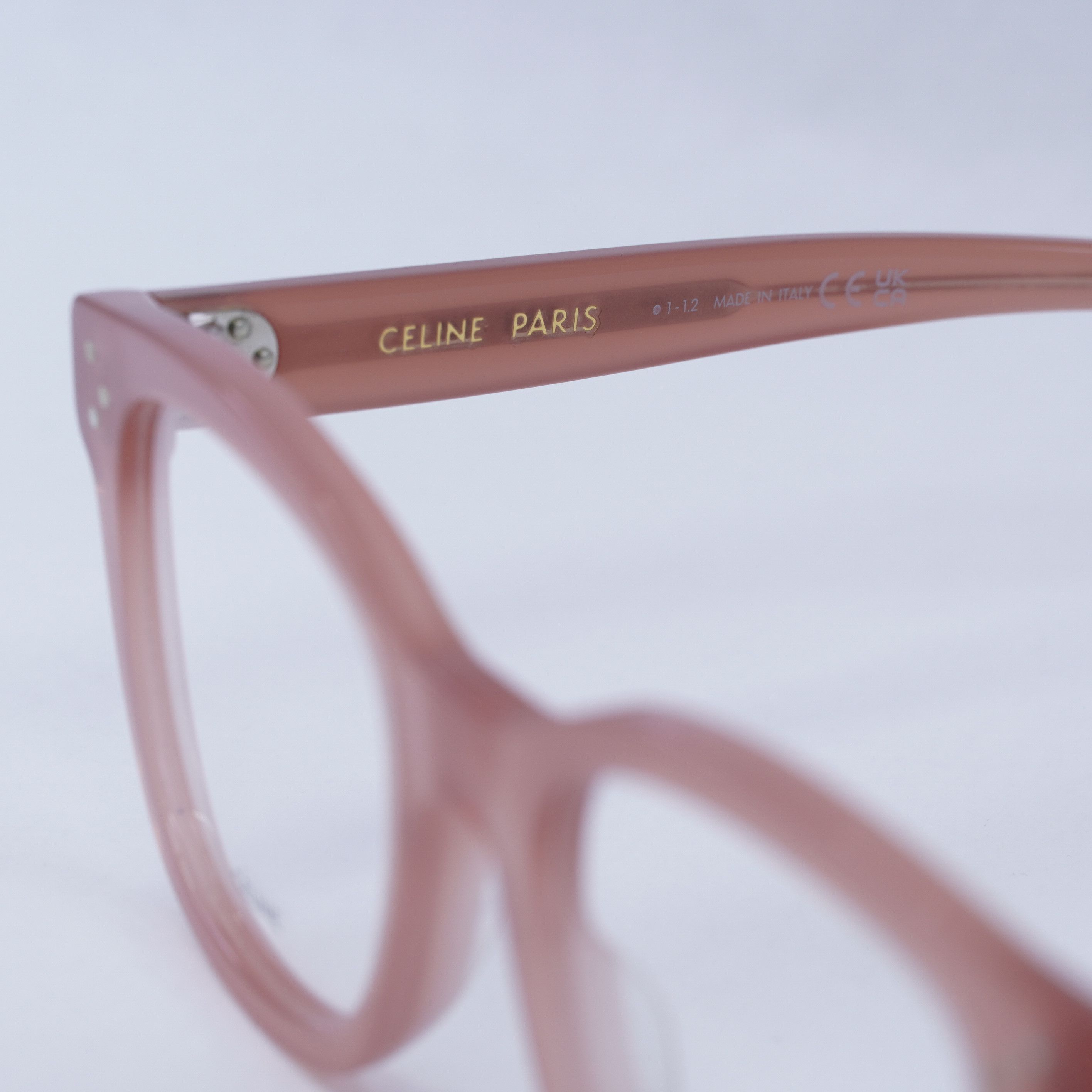 Celine Celine CL50098I 074 Eyeglasses Shiny Pink 50mm Square Frame Size ONE SIZE - 8 Thumbnail