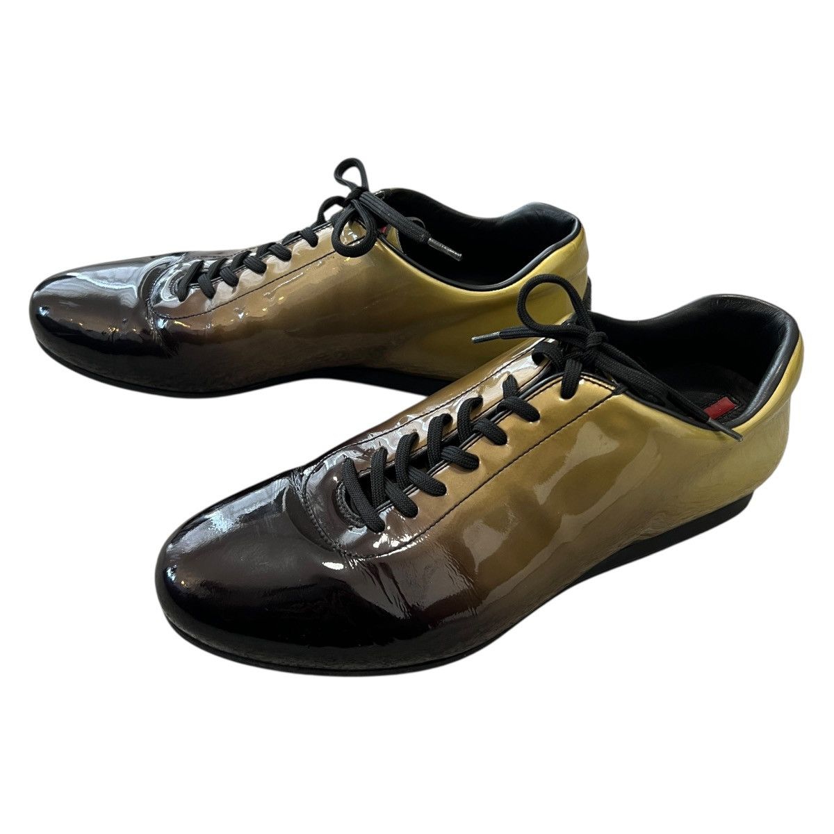 Prada 2000s PRADA Ombré Patent-Leather Driving Sneakers Size US 6 / EU 39 - 3 Thumbnail