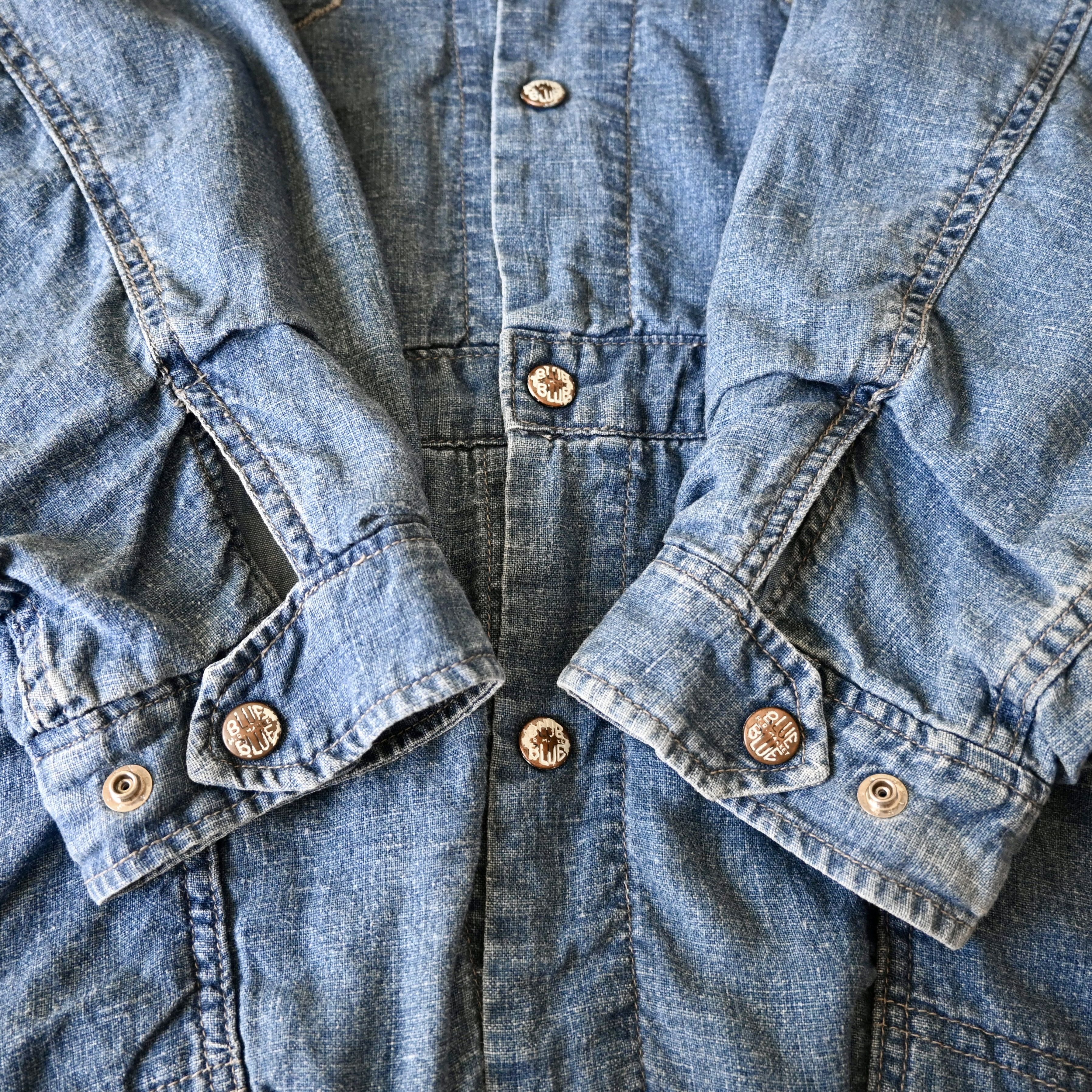 Blue Blue Japan RARE, Vintage 1980s BLUE BLUE indigo slub shell parka Size US L / EU 52-54 / 3 - 16 Thumbnail