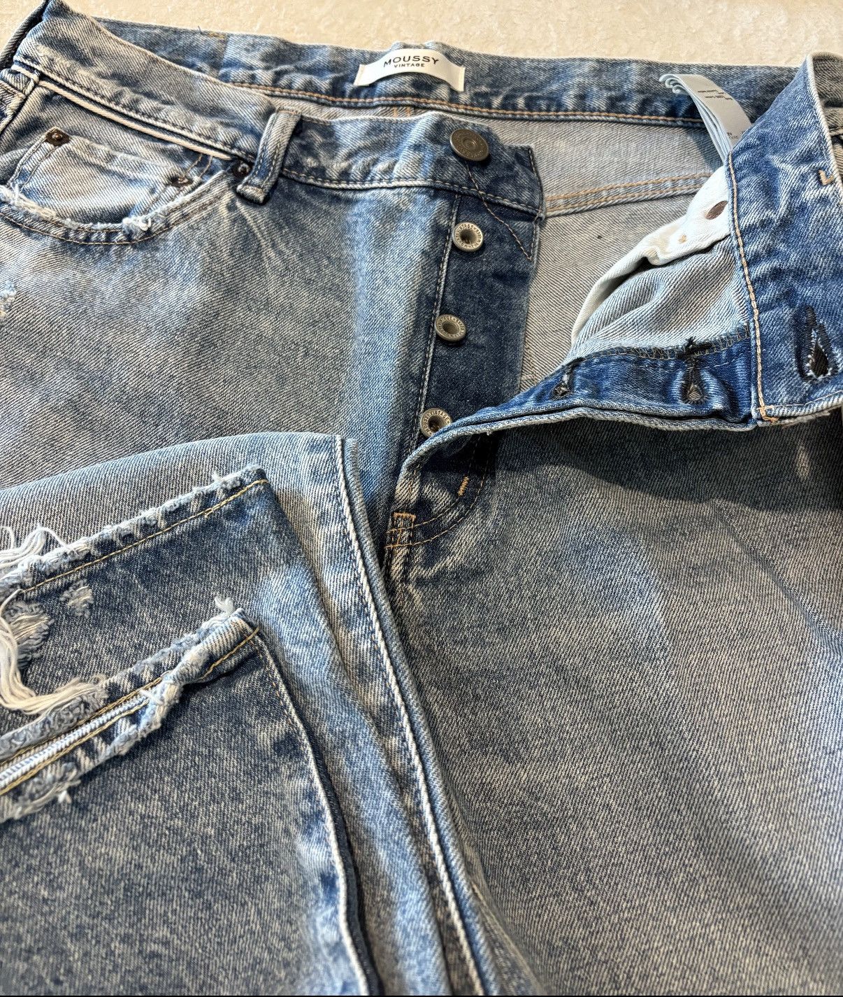 MOUSSY MOUSSY Vintage Hesperia Straight Jeans Size 32" / US 10 / IT 46 - 6 Thumbnail