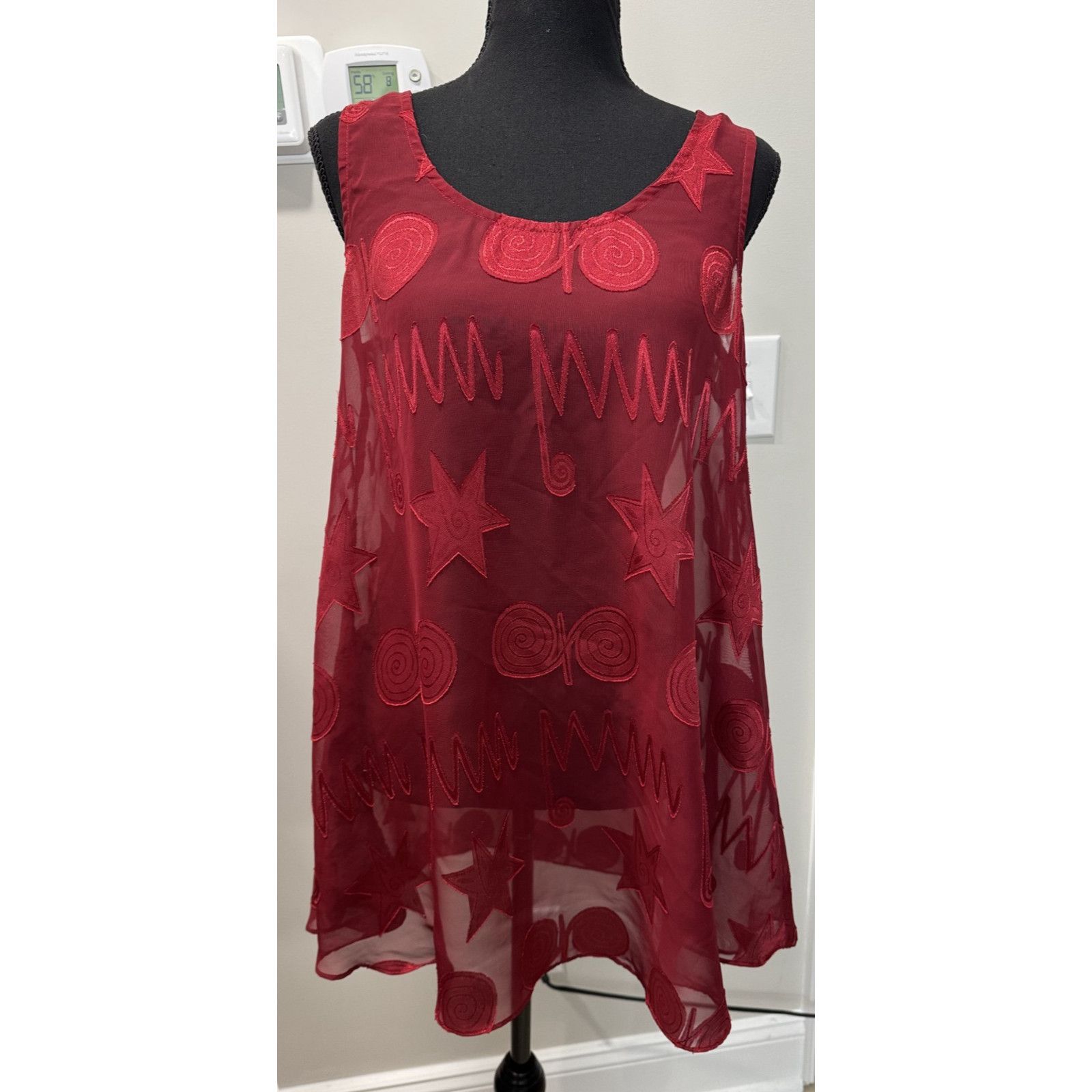 Victoria's Secret VTG Victoria's Secret Gold Label Sheer Red Slip Dress Small Size S / US 4 / IT 40 - 1 Thumbnail