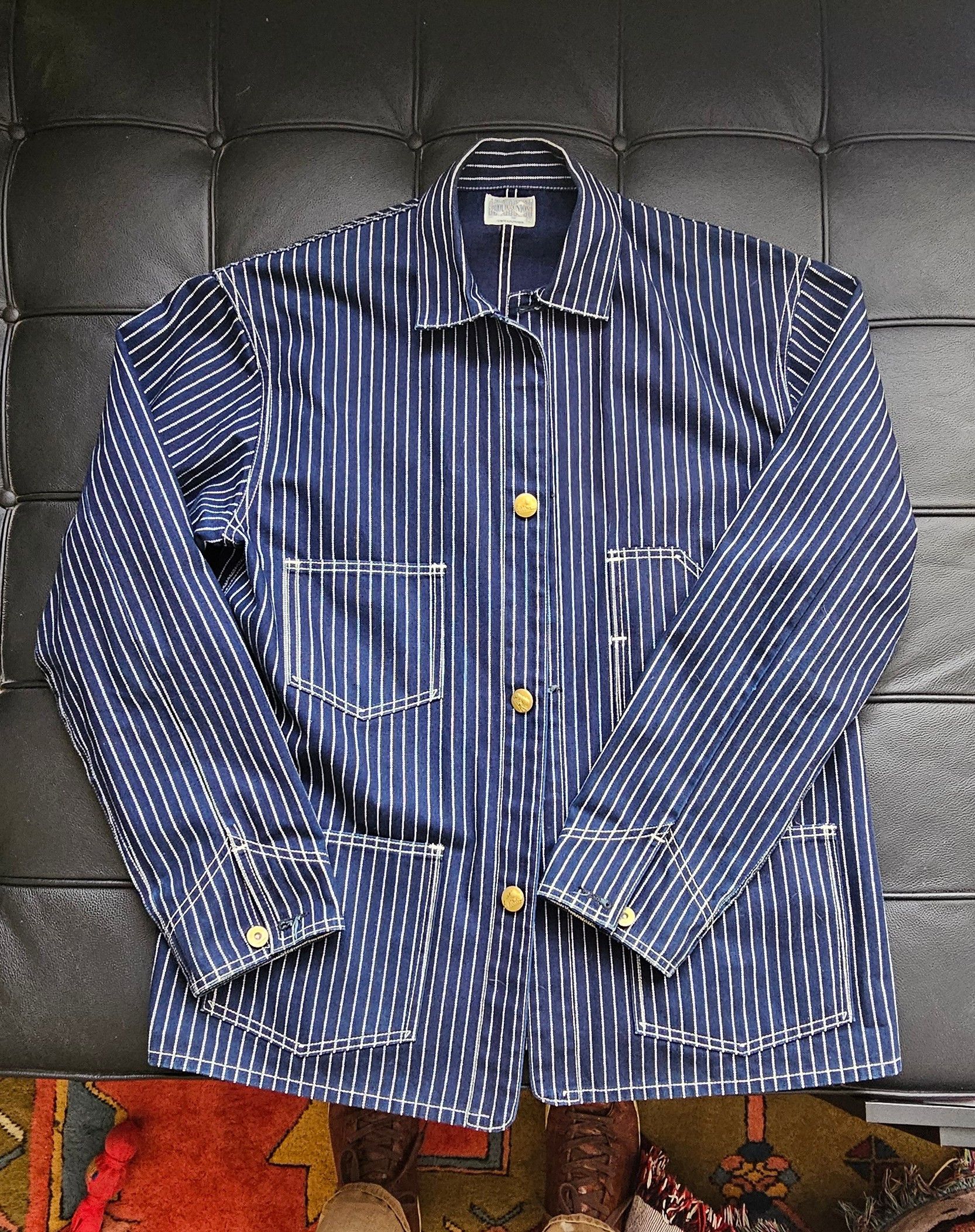 The Real McCoy's Wabash striped chore coat 8 hour union line size 42 Size US L / EU 52-54 / 3 - 1 Thumbnail