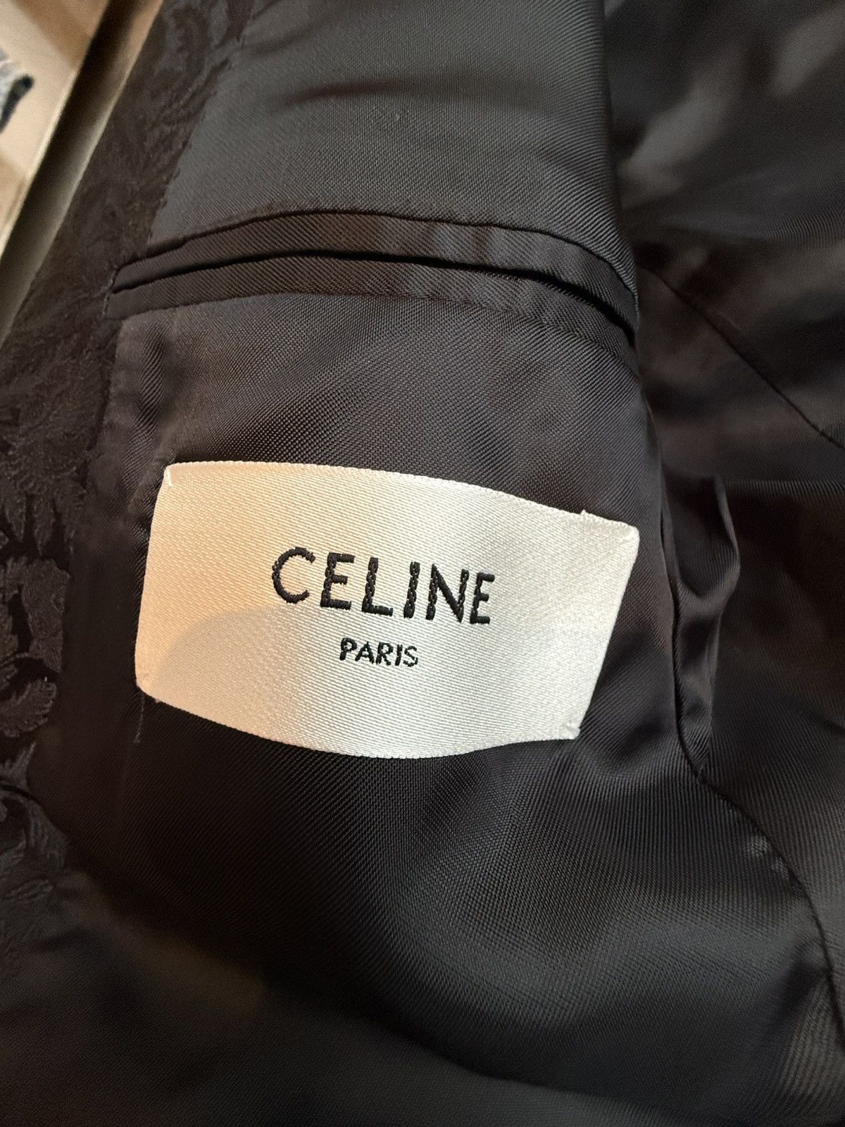 Celine Celine floral paisley smoking tuxedo dinner jacket Hedi 44 Size 36R - 17 Thumbnail