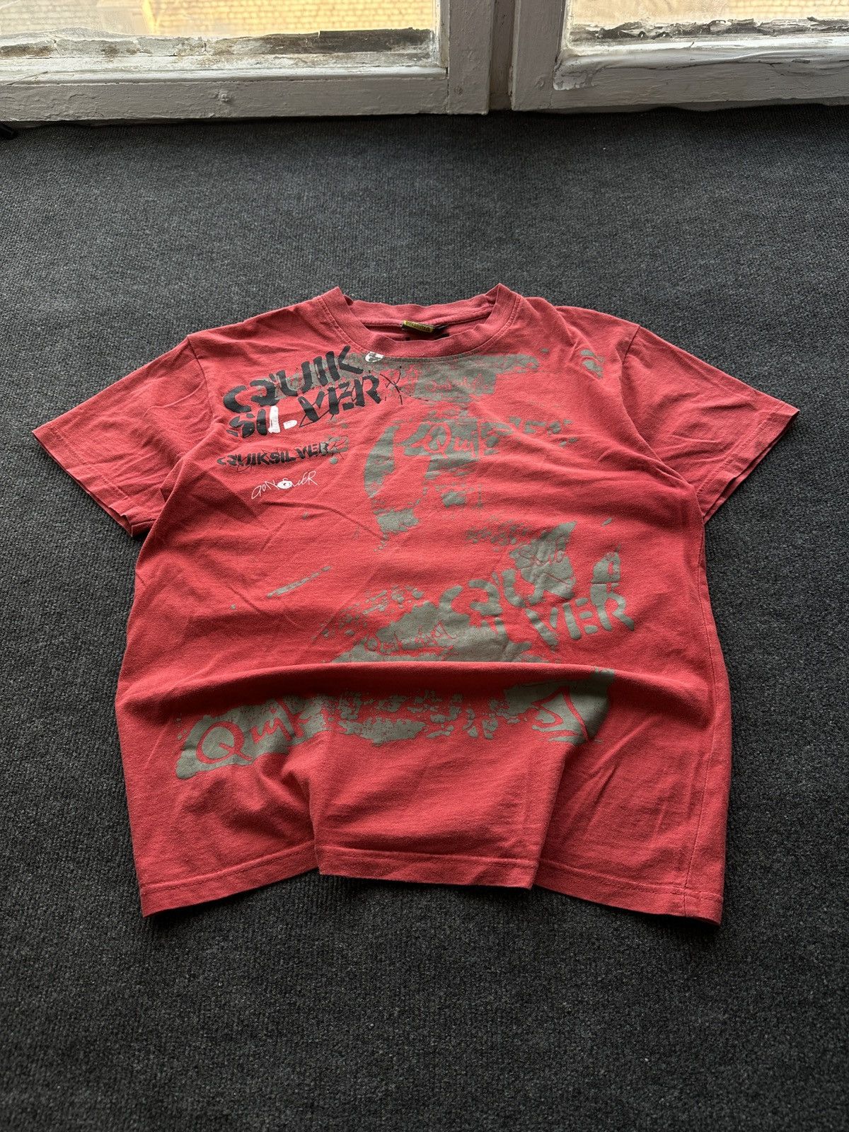 Quiksilver 🚨Vintage Big Logo QUIKSILVER BOXY LOGO T SHIRT SLEEVE Y2K Size US L / EU 52-54 / 3 - 2 Thumbnail