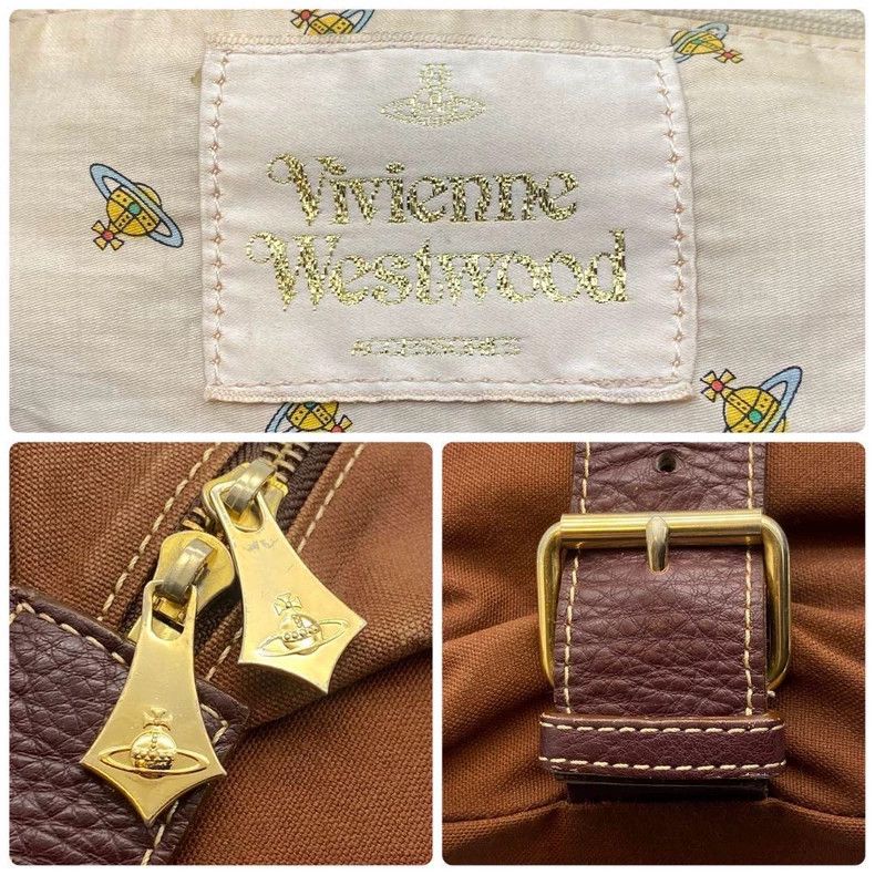 Vivienne Westwood Vivienne Westwood Brown classic color scheme Gold Saturn O Size ONE SIZE - 9 Thumbnail