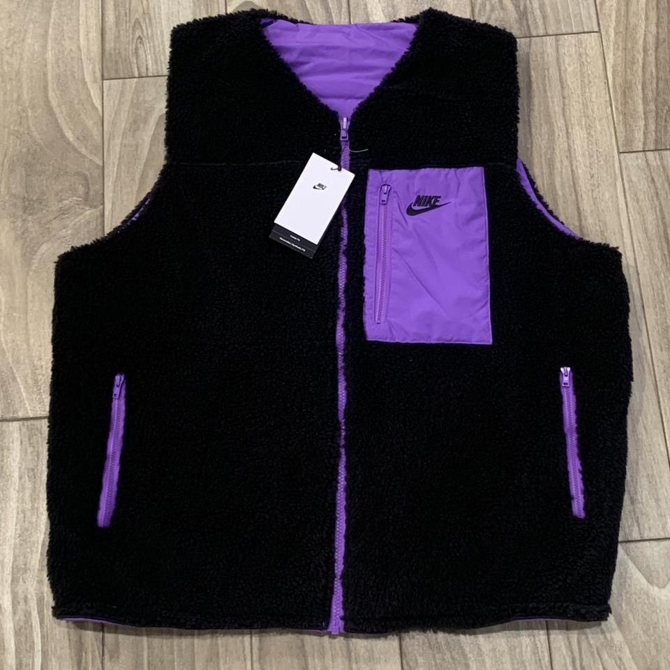 ×NIKE Reversible Nylon Sherpa Vest Nike X Supreme Reversible Nylon Sherpa Vest Burgundy Size