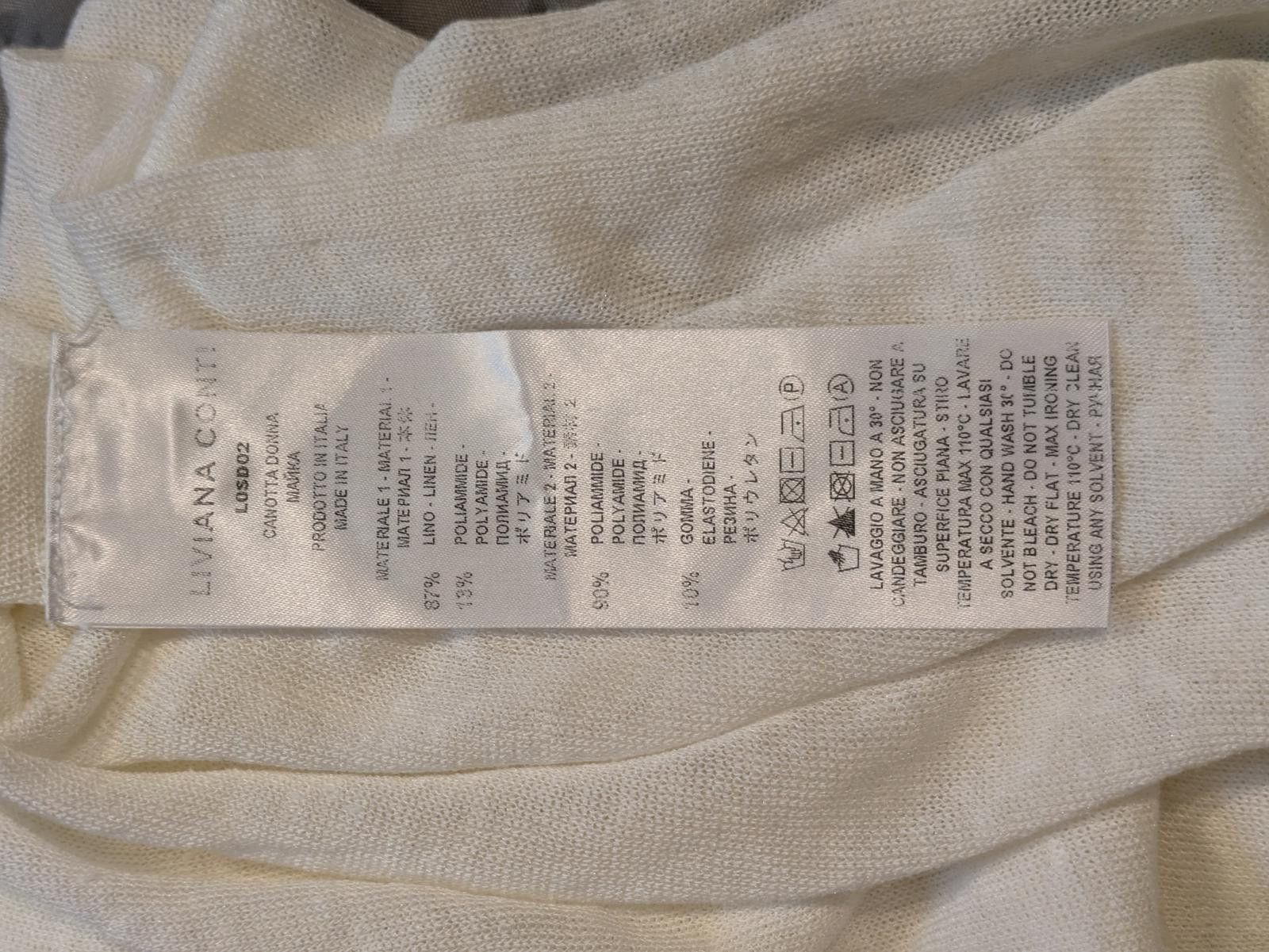 Other NWT LIVIANA CONTI White Asymmetric Linen 2pc Drape Top 42IT Size S / US 4 / IT 40 - 9 Thumbnail