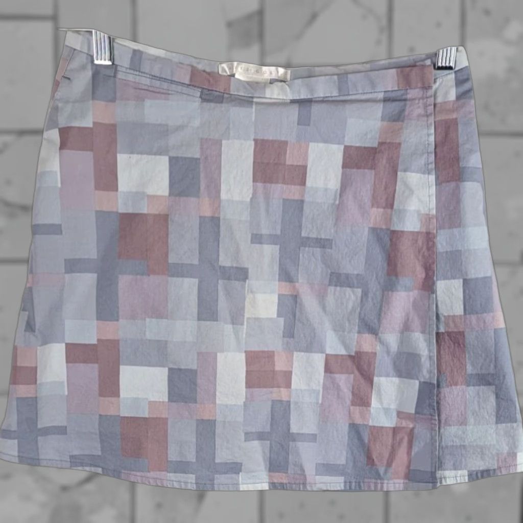 Nike Golf Skort Womens 6 Small Pink Gray Pocket Stretch Skirt Shorts Flaw (Muscle) (