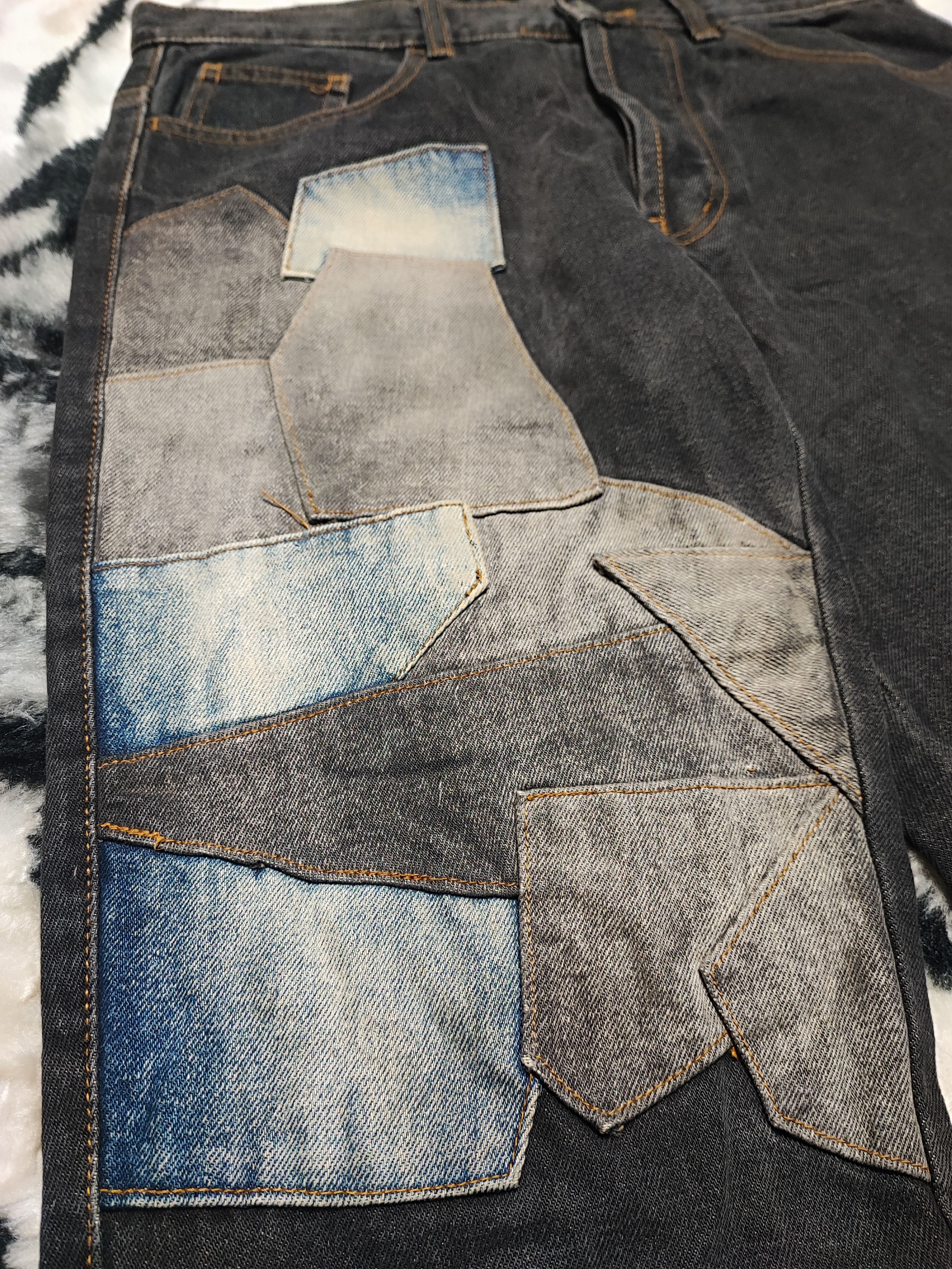 Japanese Brand Morgan Homme Patch Work Denim Size US 32 / EU 48 - 6 Thumbnail