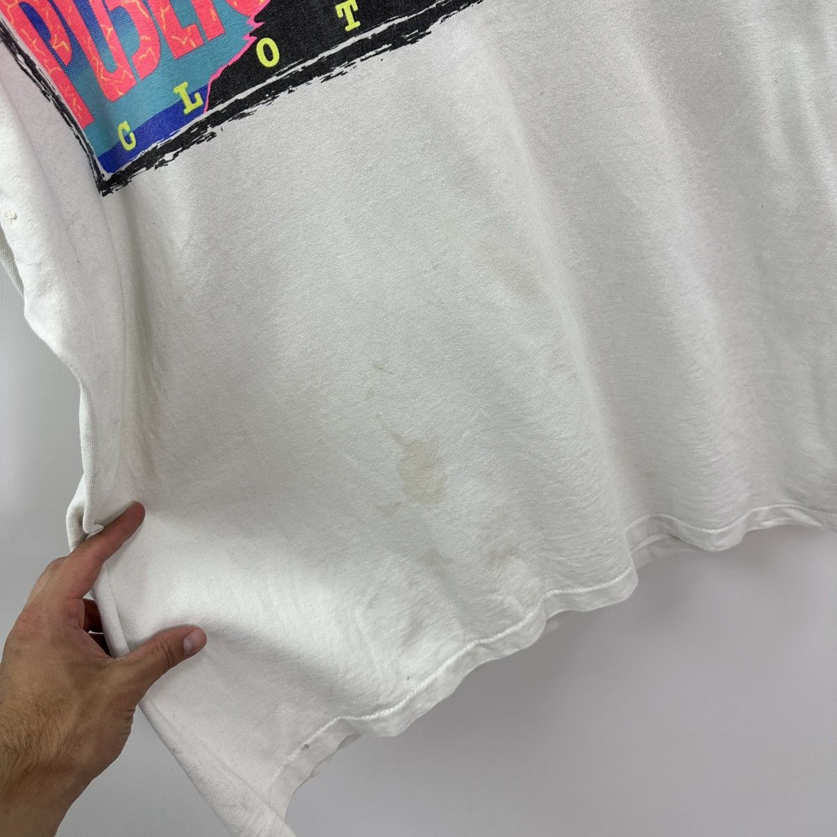 Vintage Vintage 90s Public Image Clothing USA surfing skate y2k tee Size US XXL / EU 58 / 5 - 6 Thumbnail