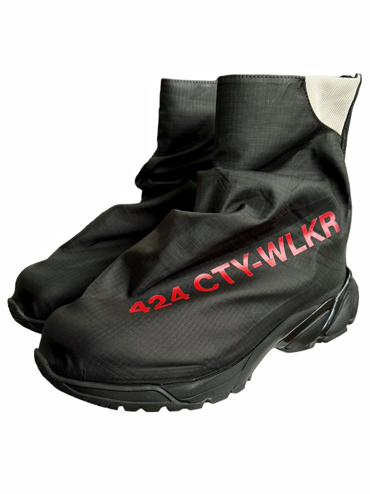 image of 424 On Fairfax “Cty-Wlkr” Ripstop Overlay Marathon Boot in Black, Men's (Size 10)