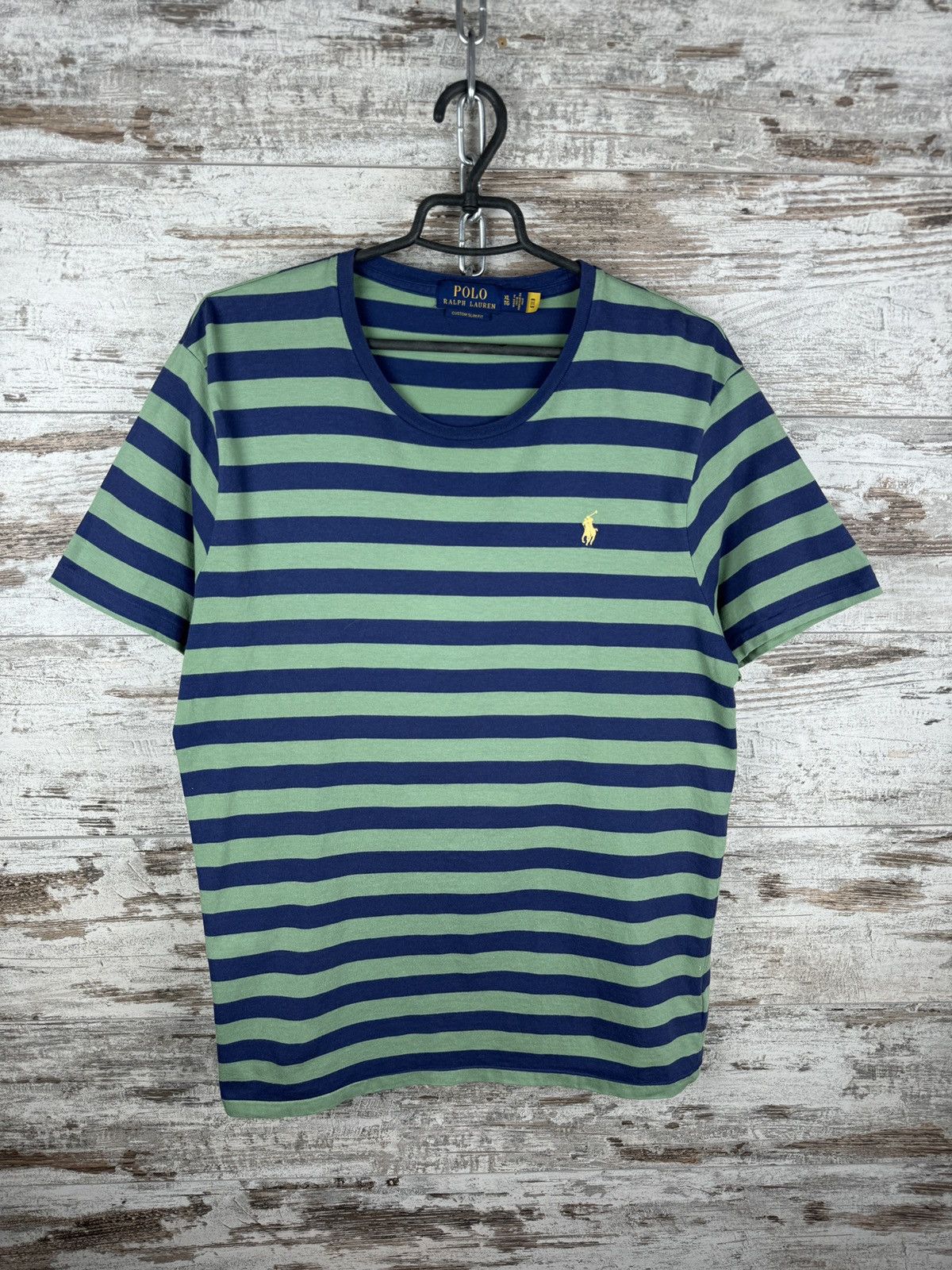 Polo Ralph Lauren × Vintage Mens Vintage Polo Ralph Lauren striped tee streetwear y2k Size US XL / EU 56 / 4 - 1 Thumbnail