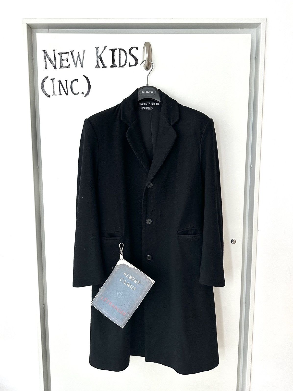 image of Enfants Riches Deprimes “Albert Camus” Coat in Black, Men's (Size Small)