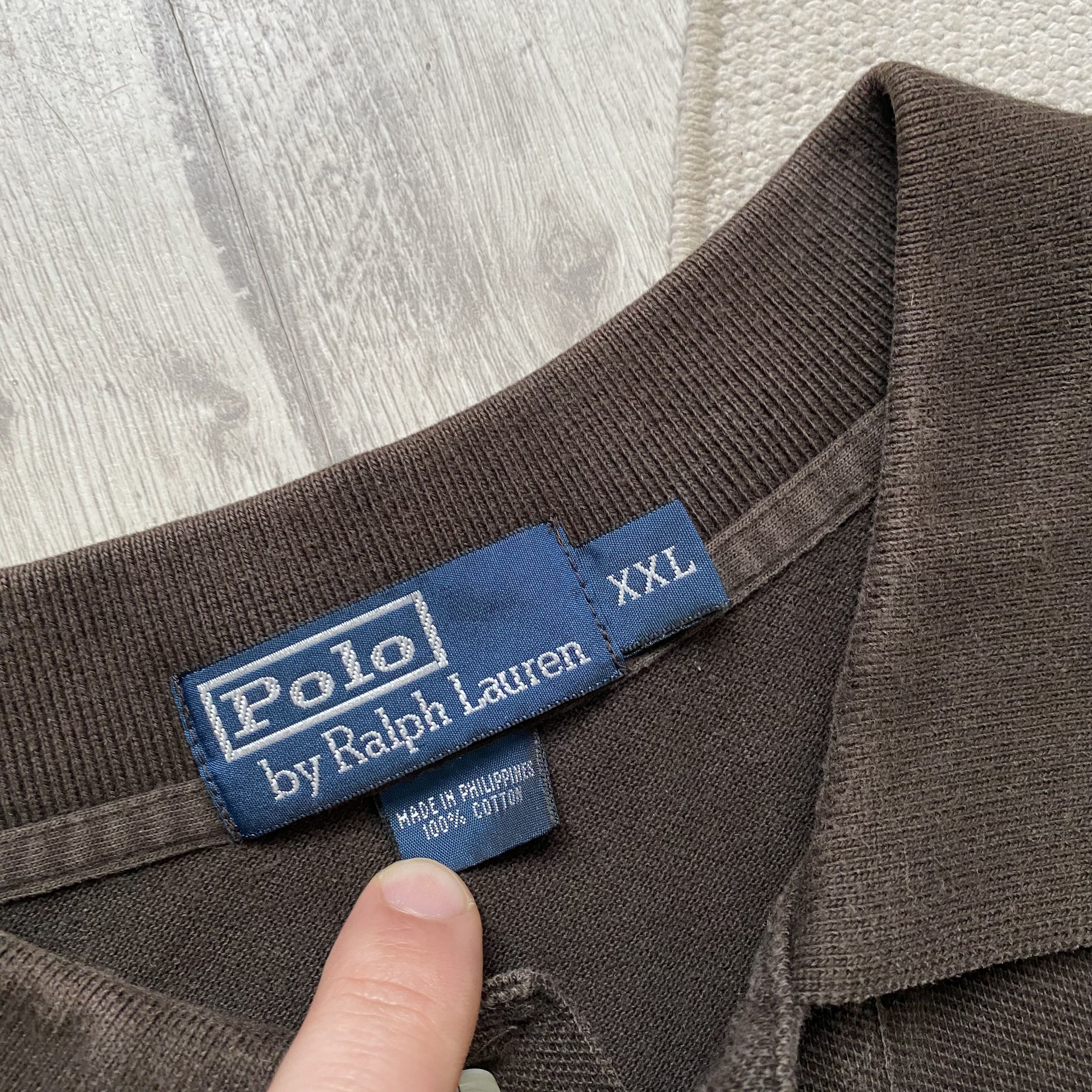Polo Ralph Lauren 🤎 Vintage 90s Polo Ralph Lauren Rugby shirt longsleeve Size US XXL / EU 58 / 5 - 6 Thumbnail