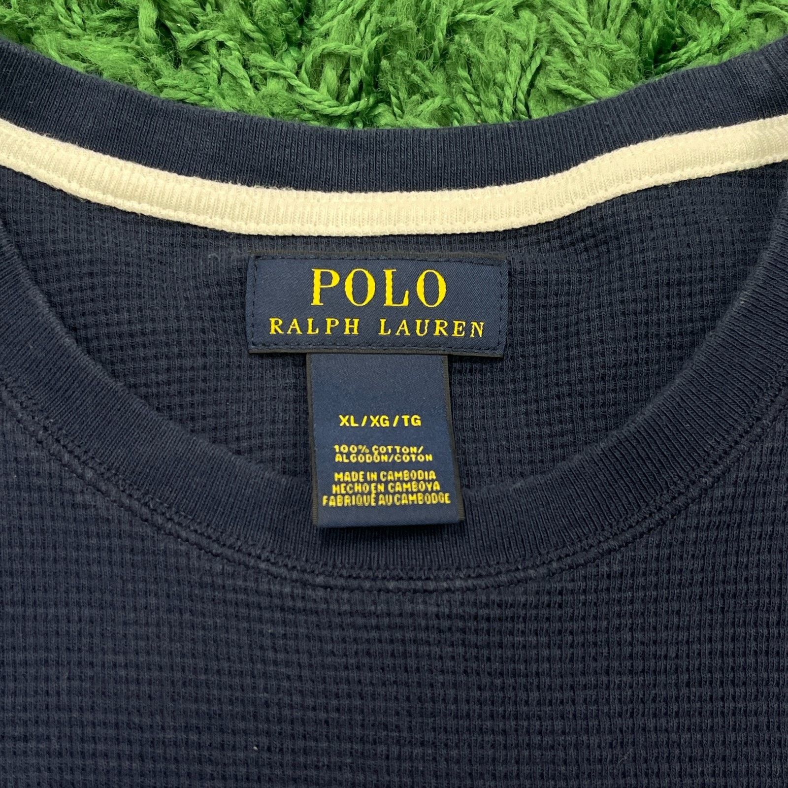 Polo Ralph Lauren Polo Ralph Lauren Waffle Knit Thermal Shirt Blue Pony Large Size US L / EU 52-54 / 3 - 4 Thumbnail
