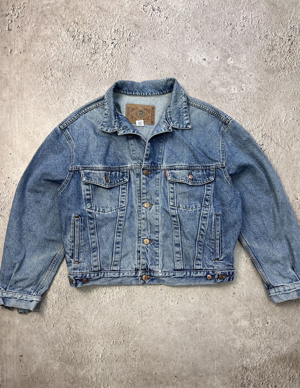 Diesel × Japanese Brand Diesel Distressed Denim Trucker boxy Jacket Size US M / EU 48-50 / 2 - 2 Thumbnail