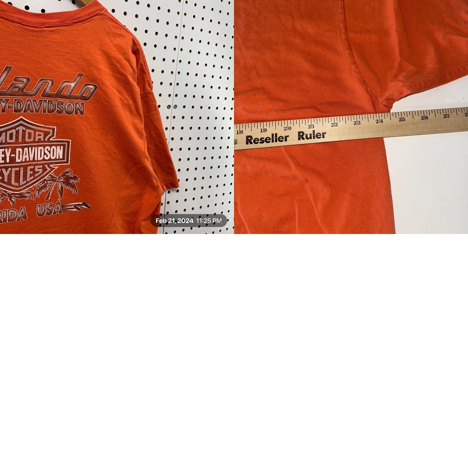 Harley Davidson Harley Davidson Motorcycle Shirt Mens 2XL Orange Orland FLorida Size US XXL / EU 58 / 5 - 10 Thumbnail