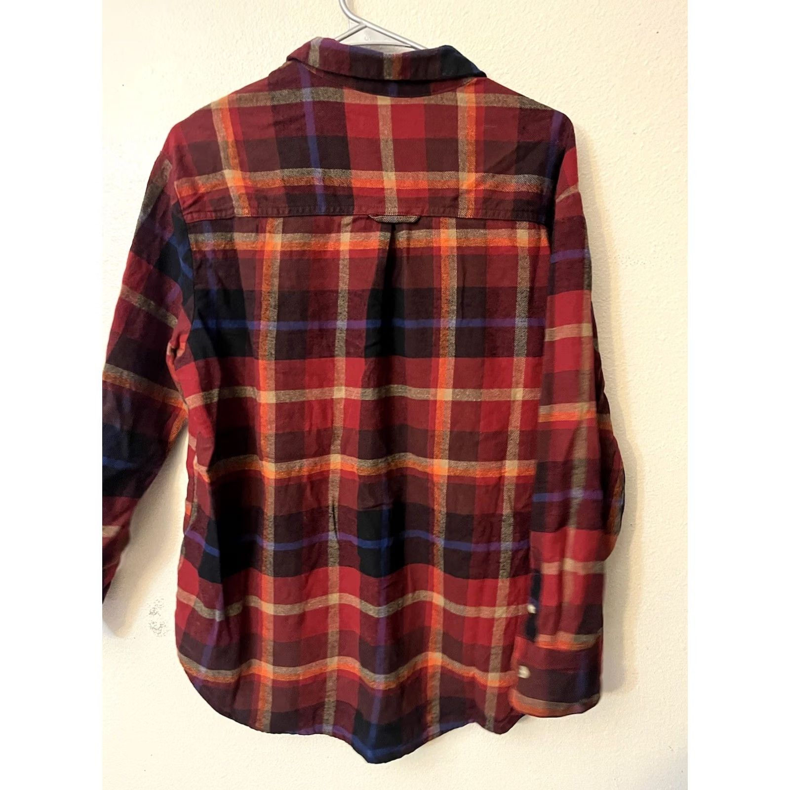 Old Navy Old Navy The Boyfriend Shirt Button Down Shirt Large Multicolor Plaid Size L / US 10 / IT 46 - 3 Thumbnail