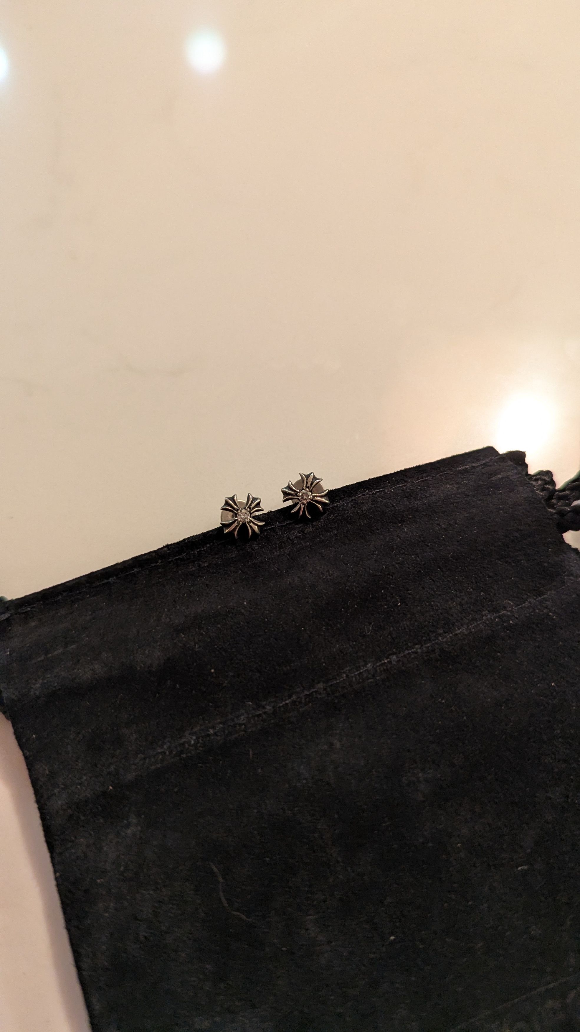 Chrome Hearts Chrome Hearts Plus stud diamond earrings Size ONE SIZE - 3 Thumbnail